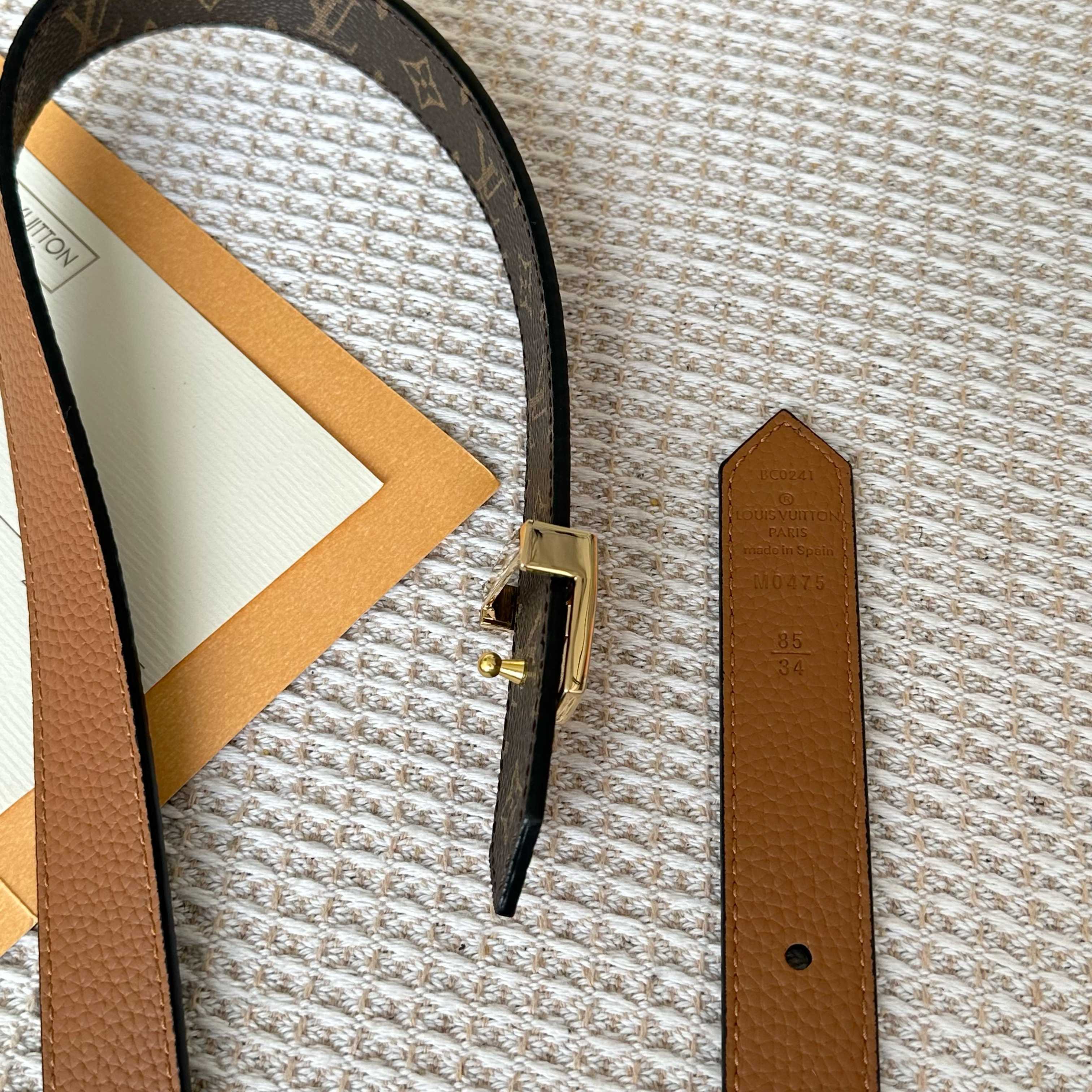 L0UIS VUITT0N P255 驢家女士原單腰帶 - 定制帆布と荔枝纹