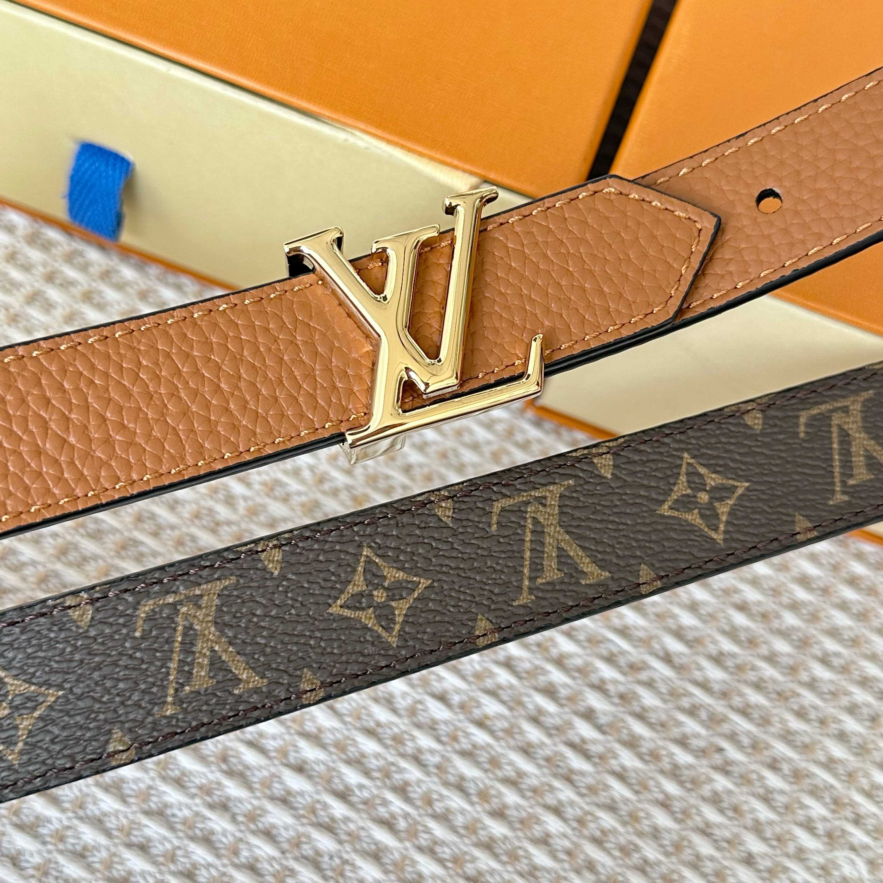 L0UIS VUITT0N P255 驢家女士原單腰帶 - 定制帆布と荔枝纹