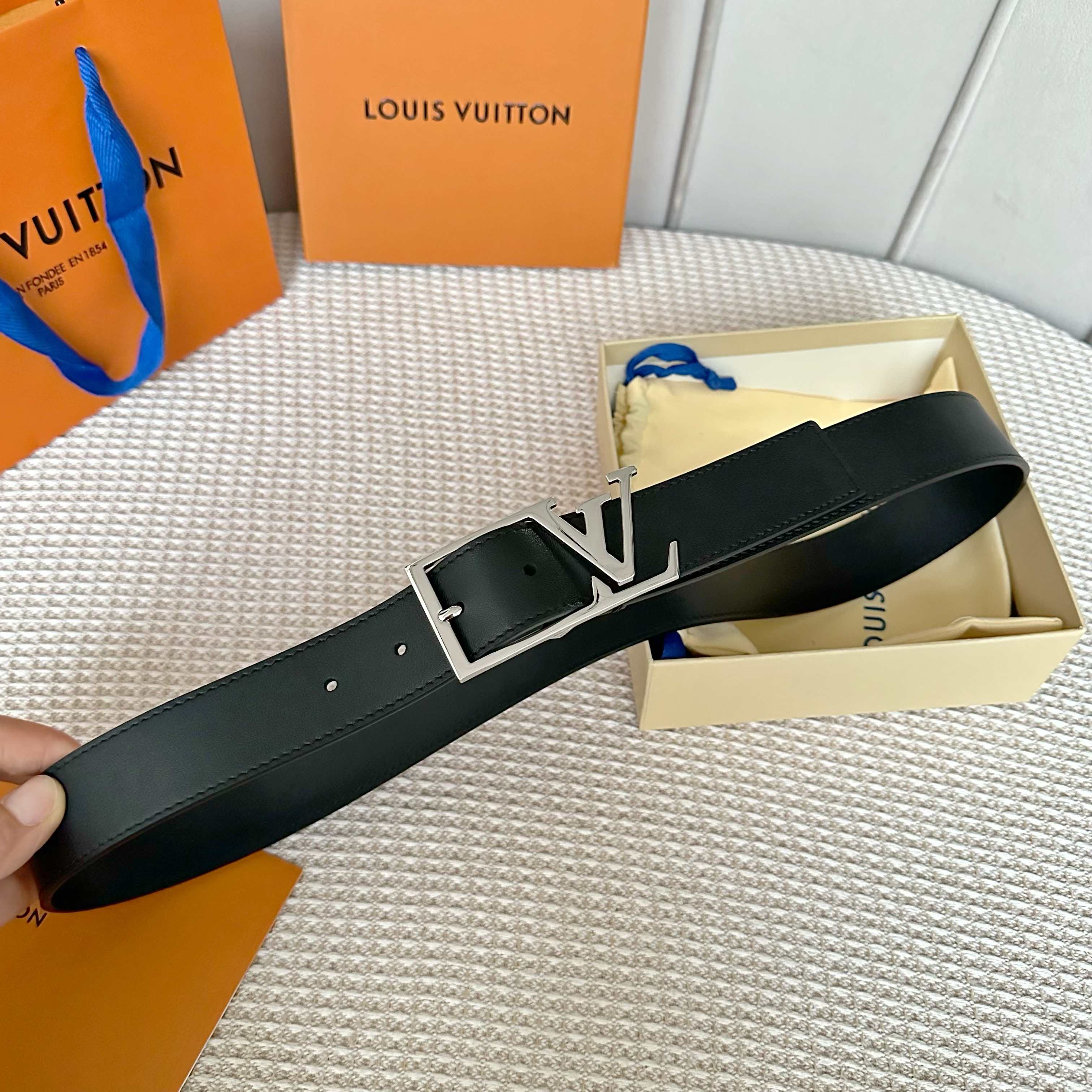 LOUIS VUITTON P255 男士原單腰帶 - 35mm幅広デザイン