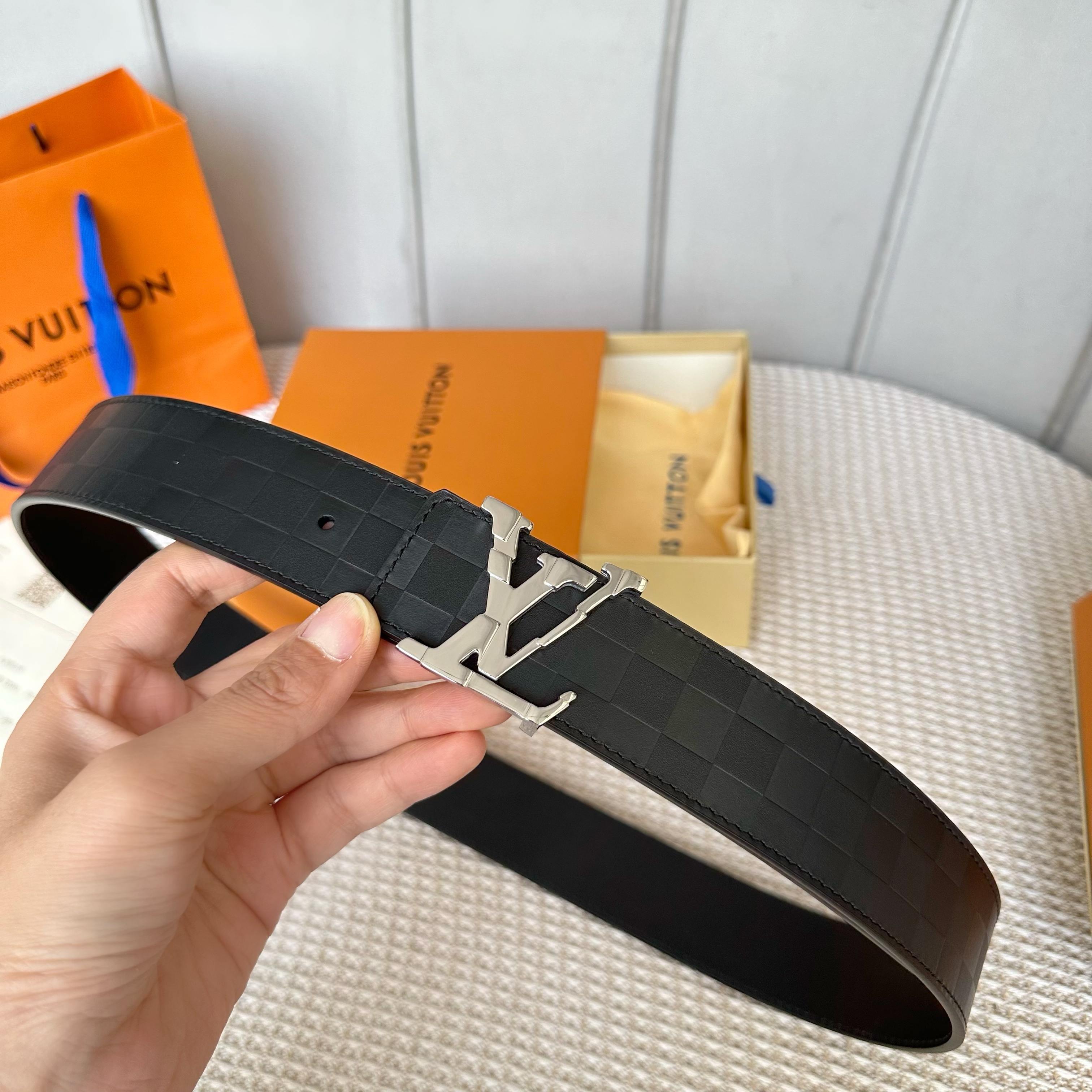 LOUIS VUITTON P：255 原版包裝 40mm幅 小牛皮製