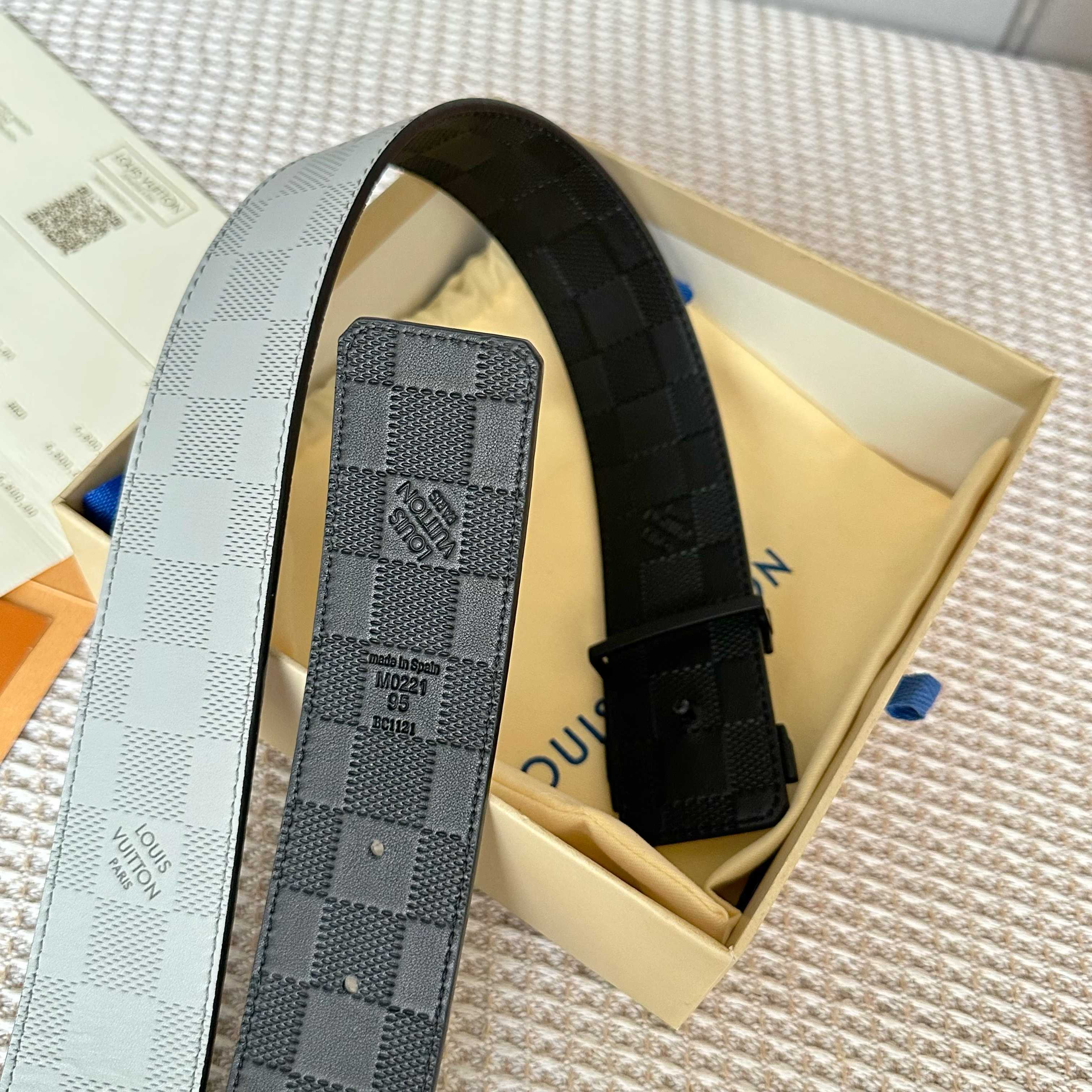 LOUIS VUITTON P：255 原版包裝 40mm幅 小牛皮仕様