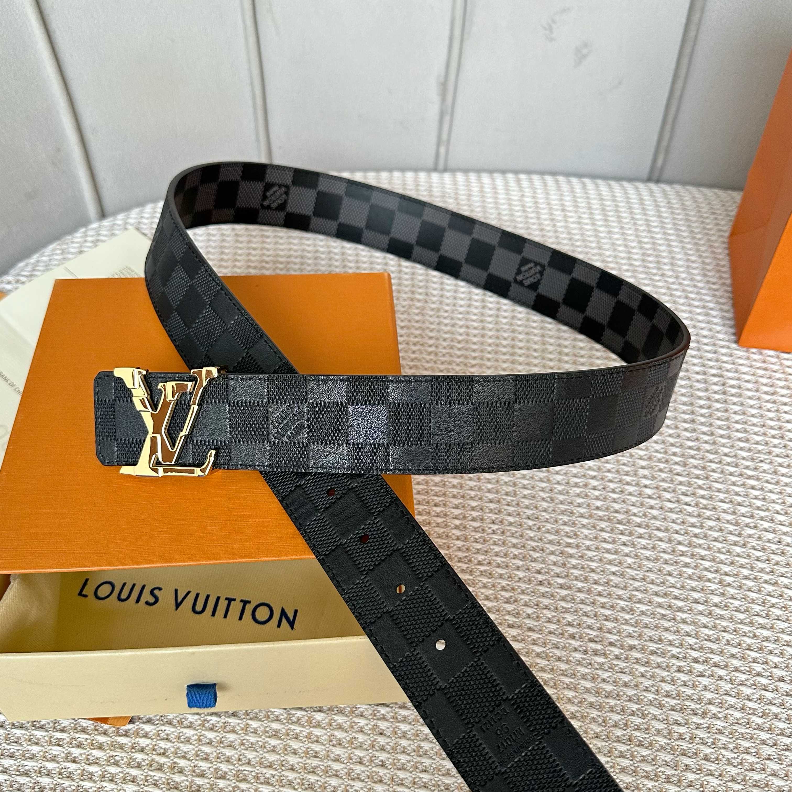 LOUIS VUITTON P：255 原版包裝 40mm幅 小牛皮製