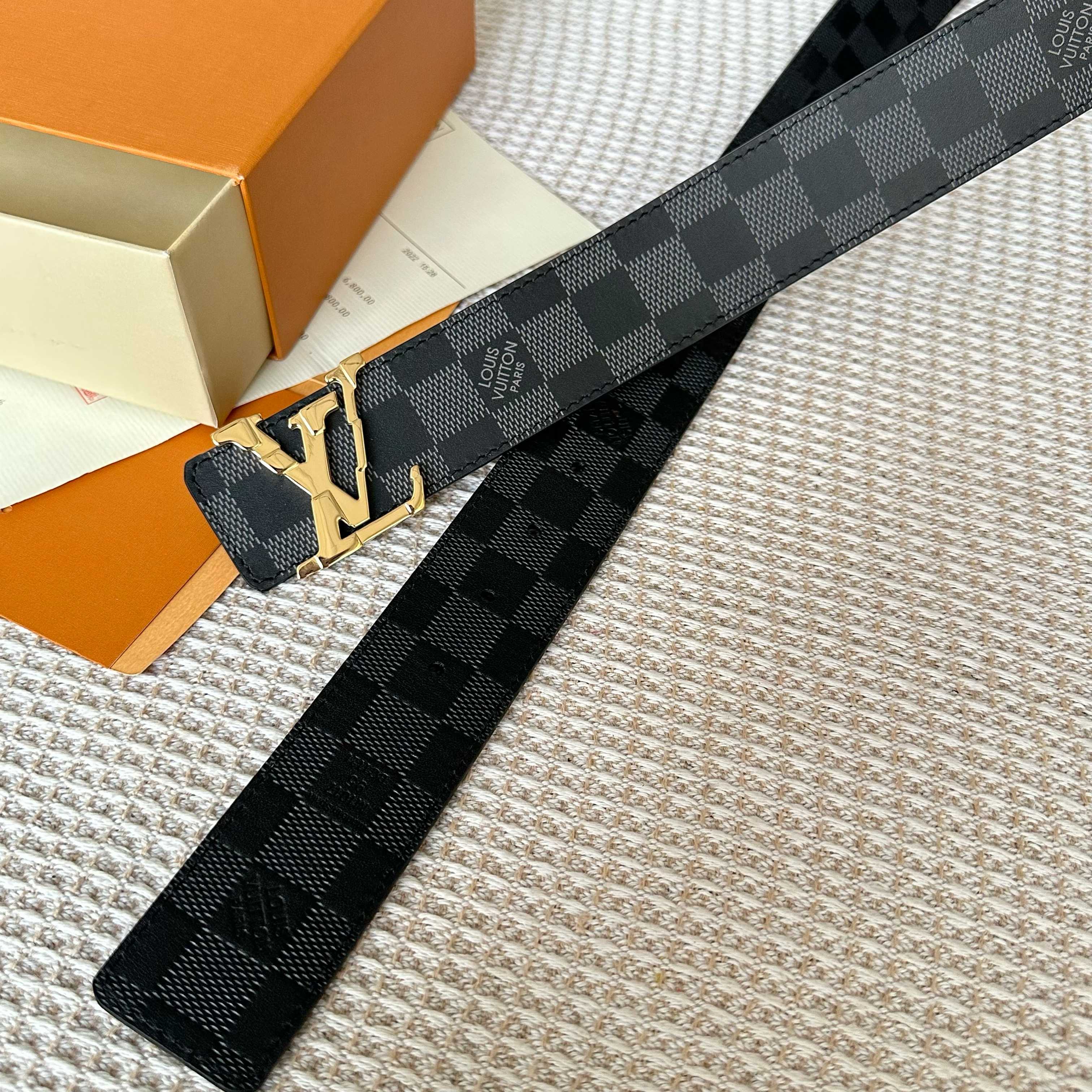 LOUIS VUITTON P：255 原版包裝 40mm幅 小牛皮製