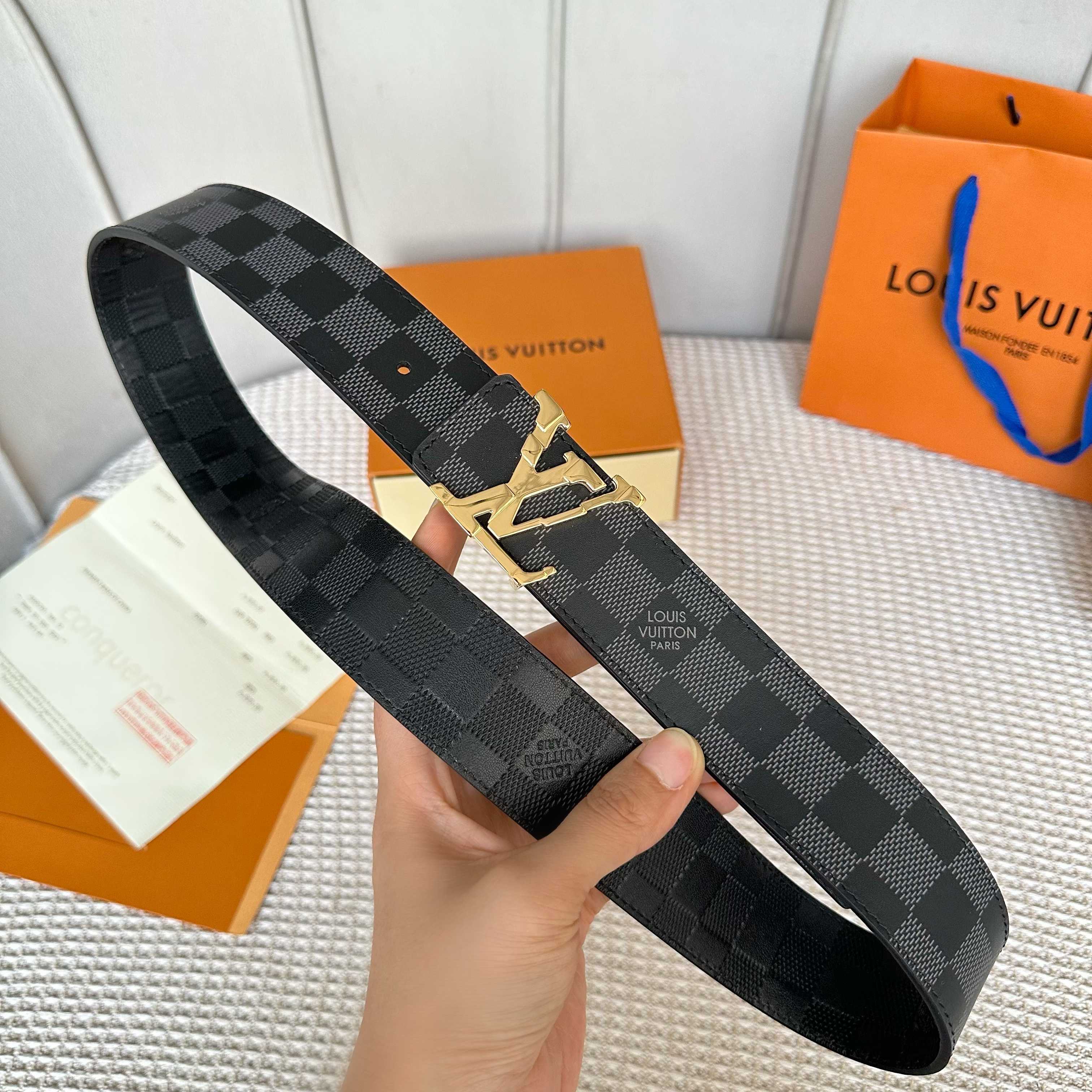 LOUIS VUITTON P：255 原版包裝 40mm幅 小牛皮製