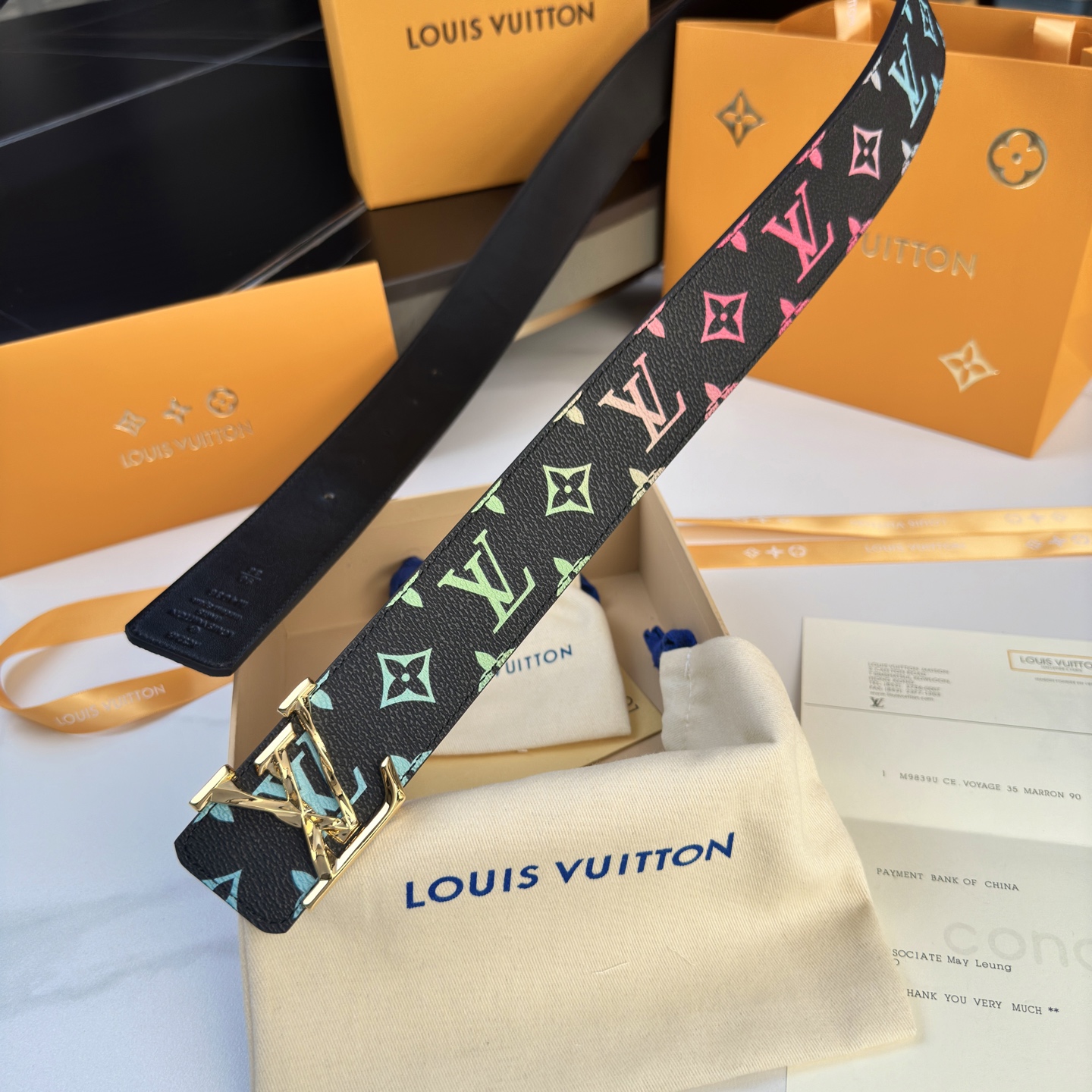 LOUIS VUITTON P：255 ベルト - 定制帆布＆小牛皮の贅沢