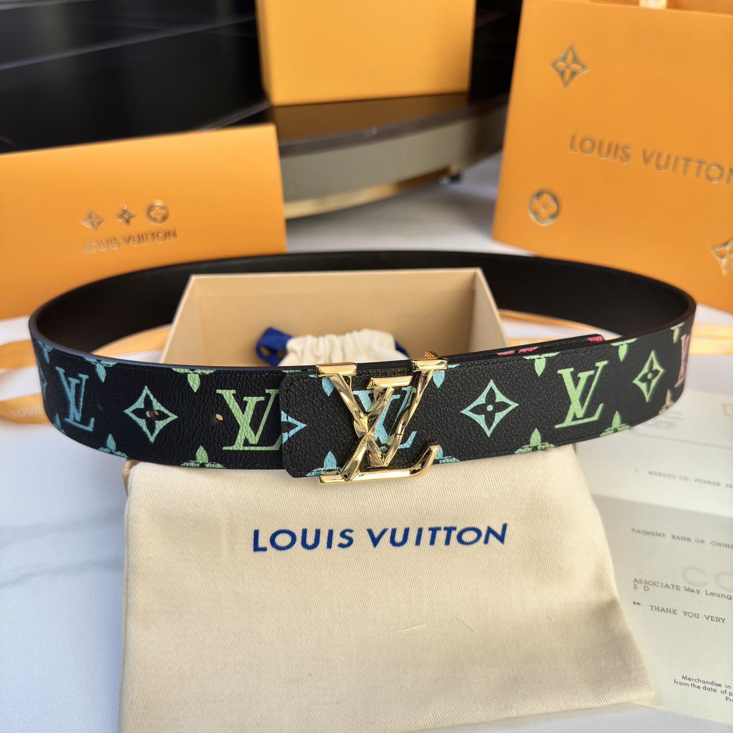 LOUIS VUITTON P：255 ベルト - 定制帆布＆小牛皮の贅沢