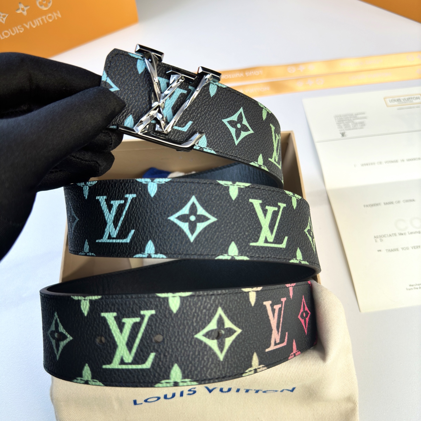 LOUIS VUITTON P：255 ベルト - カスタム帆布＆レザー