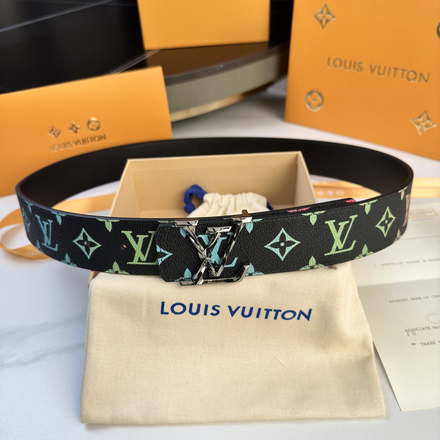 LOUIS VUITTON P：255 ベルト - カスタム帆布＆レザー