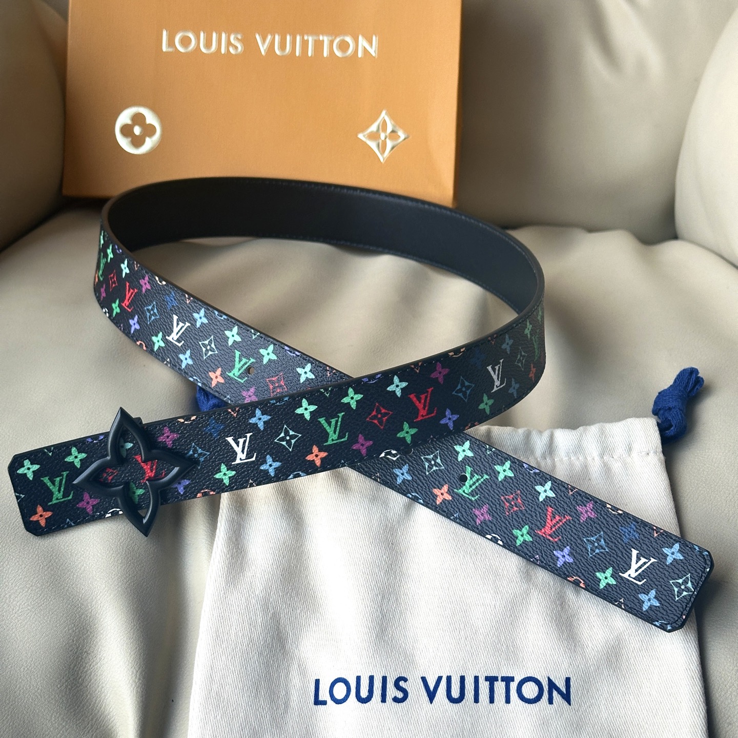 Ms. Louis Vuitton’s 30mm Wide Classic Bouquet Floor with New Gold Accents