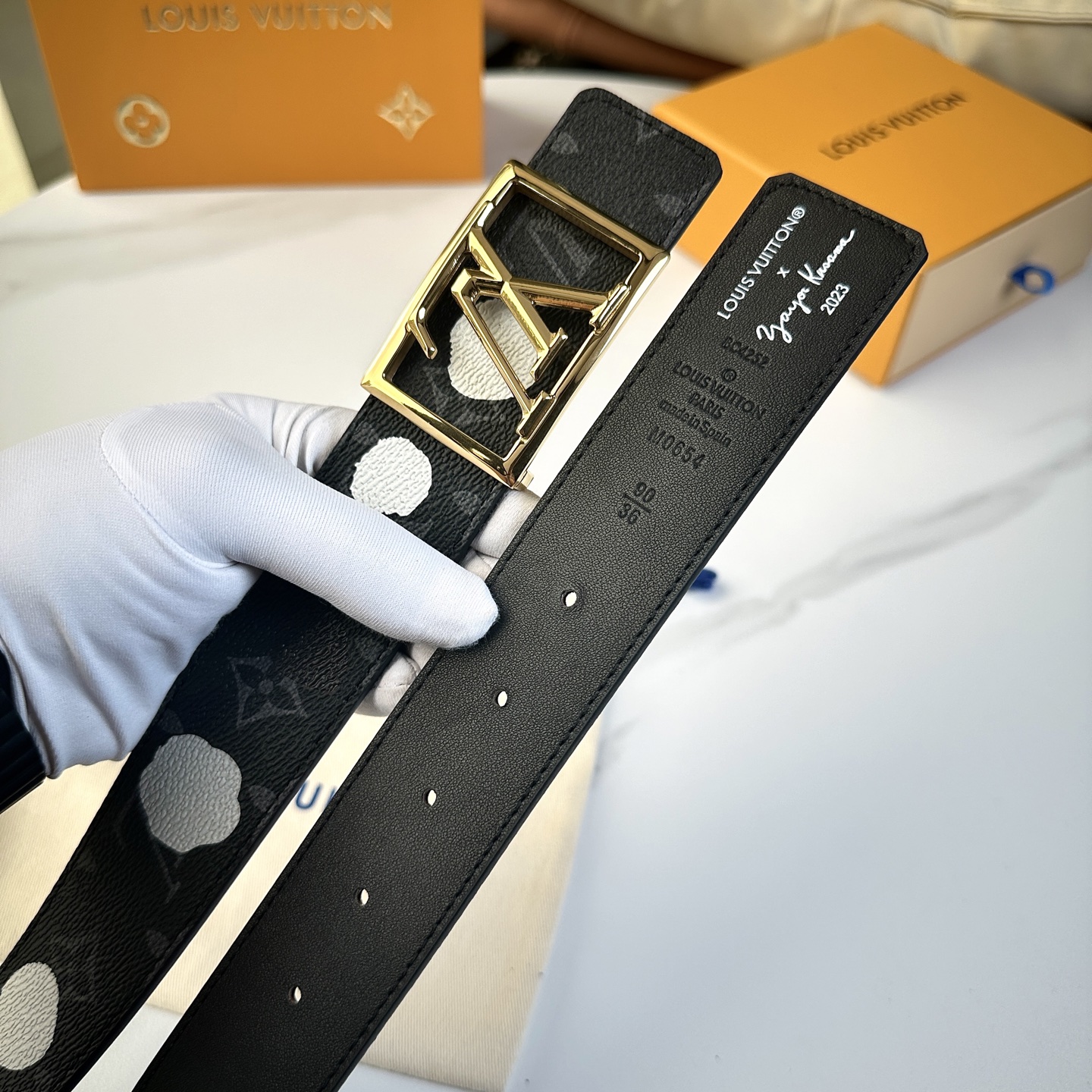 
       L0UIS VUITT0N 今季新品 驢家原單腰帶 寬度40毫米 定制帆布面內襯進口小牛