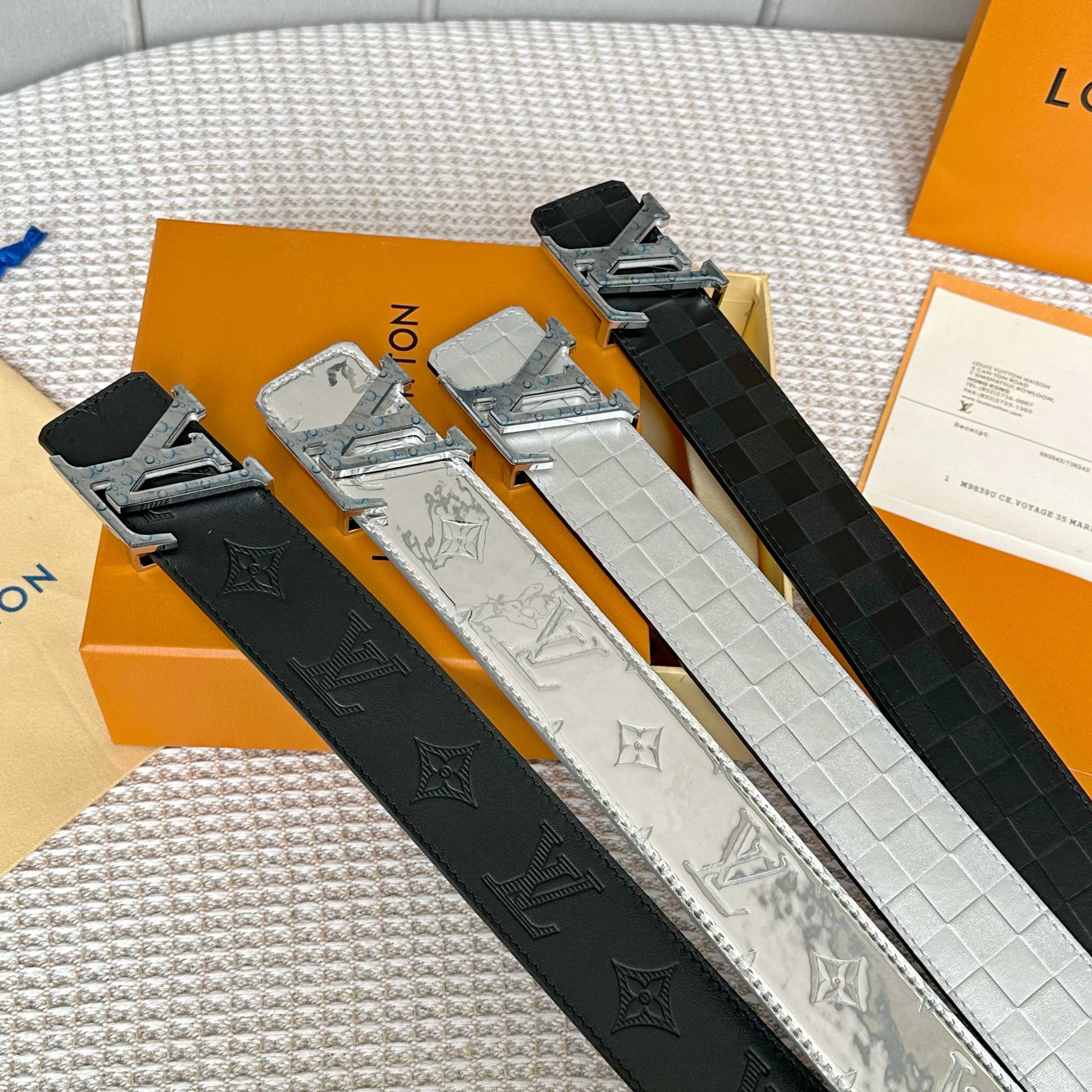 
     L0UIS VUITT0N 今季新品 男士原單腰帶 寬度40毫米 雙面進口頭層小牛皮壓花品牌