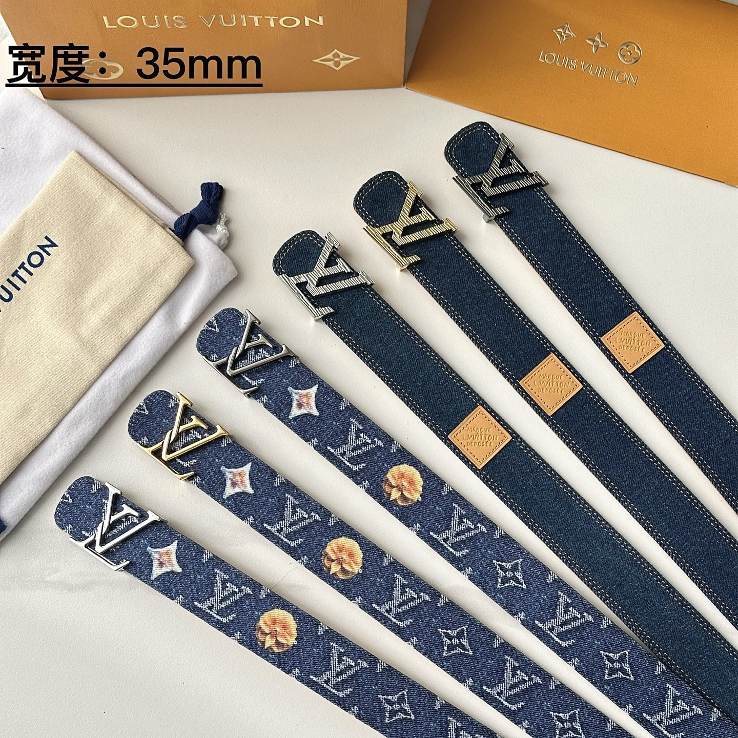 驢家最新系列 丹寧牛仔黑V字母扣皮帶 寬度35mm 原廠級水洗牛仔帆布，搭配細膩植鞣皮底，質感拉滿 配置