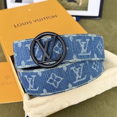 LV满印牛仔圆标皮带|40mm标准宽度 复古水洗提花牛仔面料,内里厚实柔韧真皮村底, 质感直接拉满,哑黑圆 LV满印牛仔圆标皮带|40mm标准宽度 复古水洗提花牛仔面料,内里厚实柔韧真皮村底, 质感直接拉满,哑黑圆