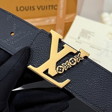 LV暗黑花亮金花扣皮带|40mm标准宽度 LV Initiales Midhight 40 毫米双面腰 LV暗黑花亮金花扣皮带|40mm标准宽度 LV Initiales Midhight 40 毫米双面腰