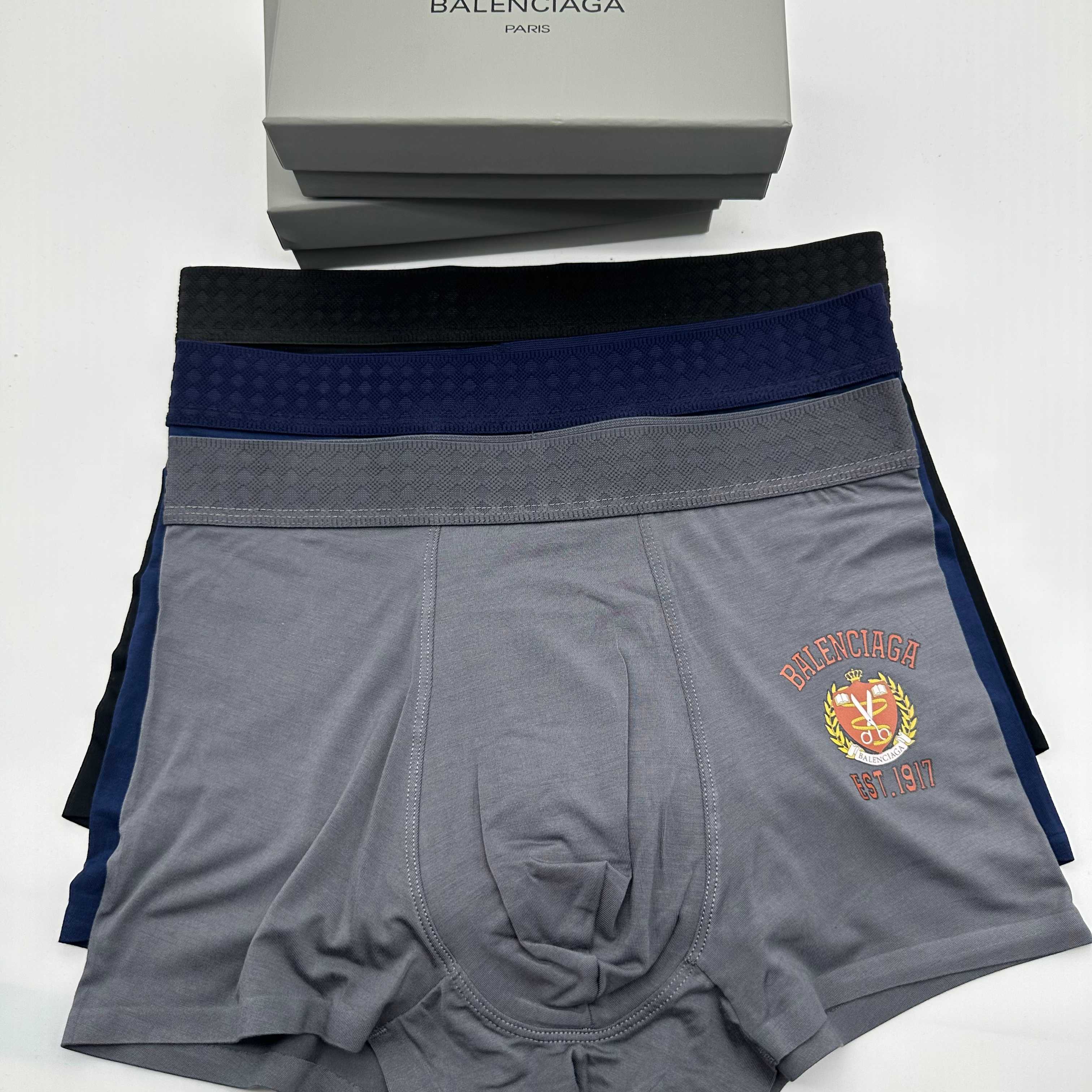 新品！Balenciaga 巴黎世家！原单品质！精品盒装男士内裤！外贸国外订单，高品质，莫代尔无痕切割工