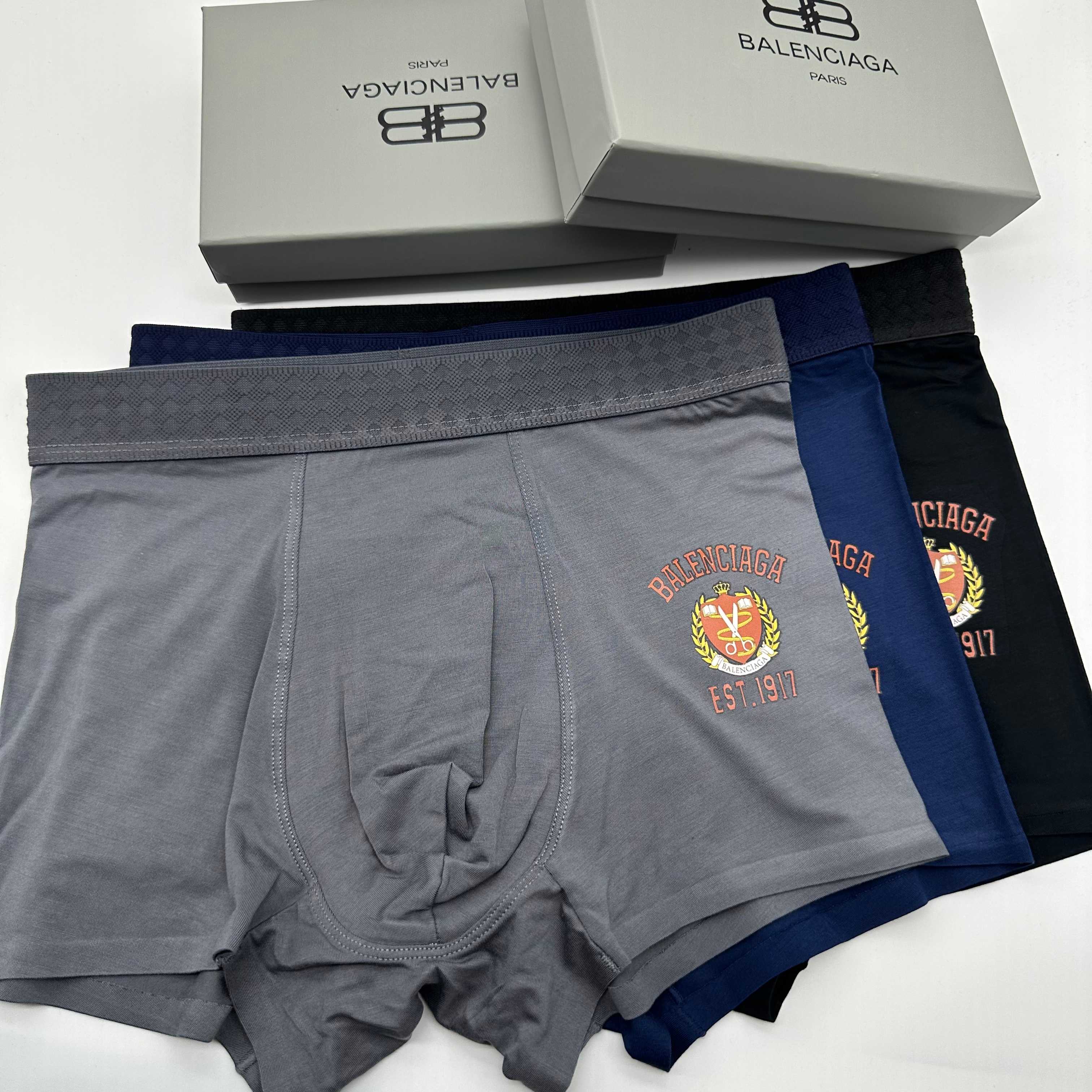 新品！Balenciaga 巴黎世家！原单品质！精品盒装男士内裤！外贸国外订单，高品质，莫代尔无痕切割工