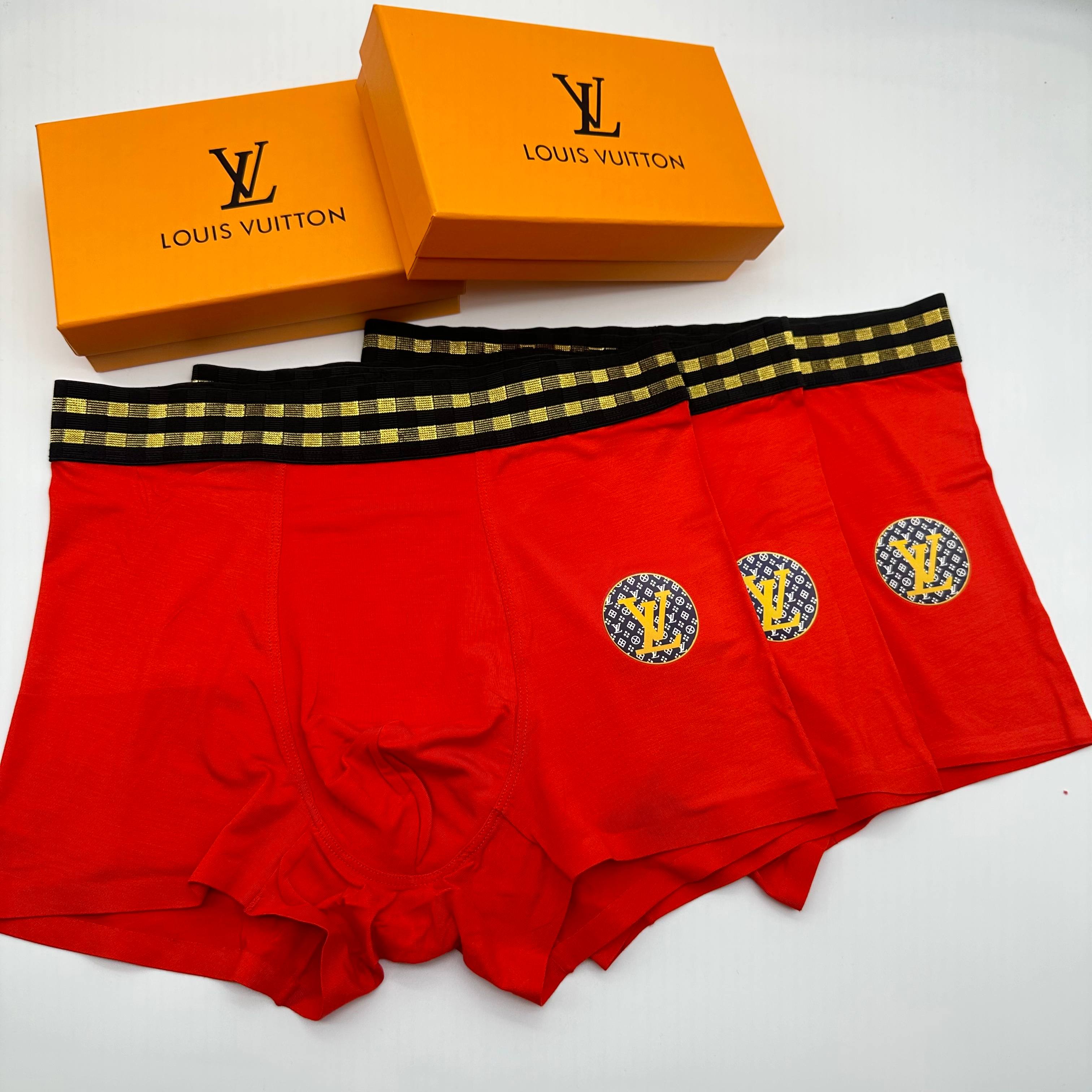 红红火火 高品质！送礼自备首选！Louis vuitton LV 经典时尚男士内裤！外贸国外订单，原单品
