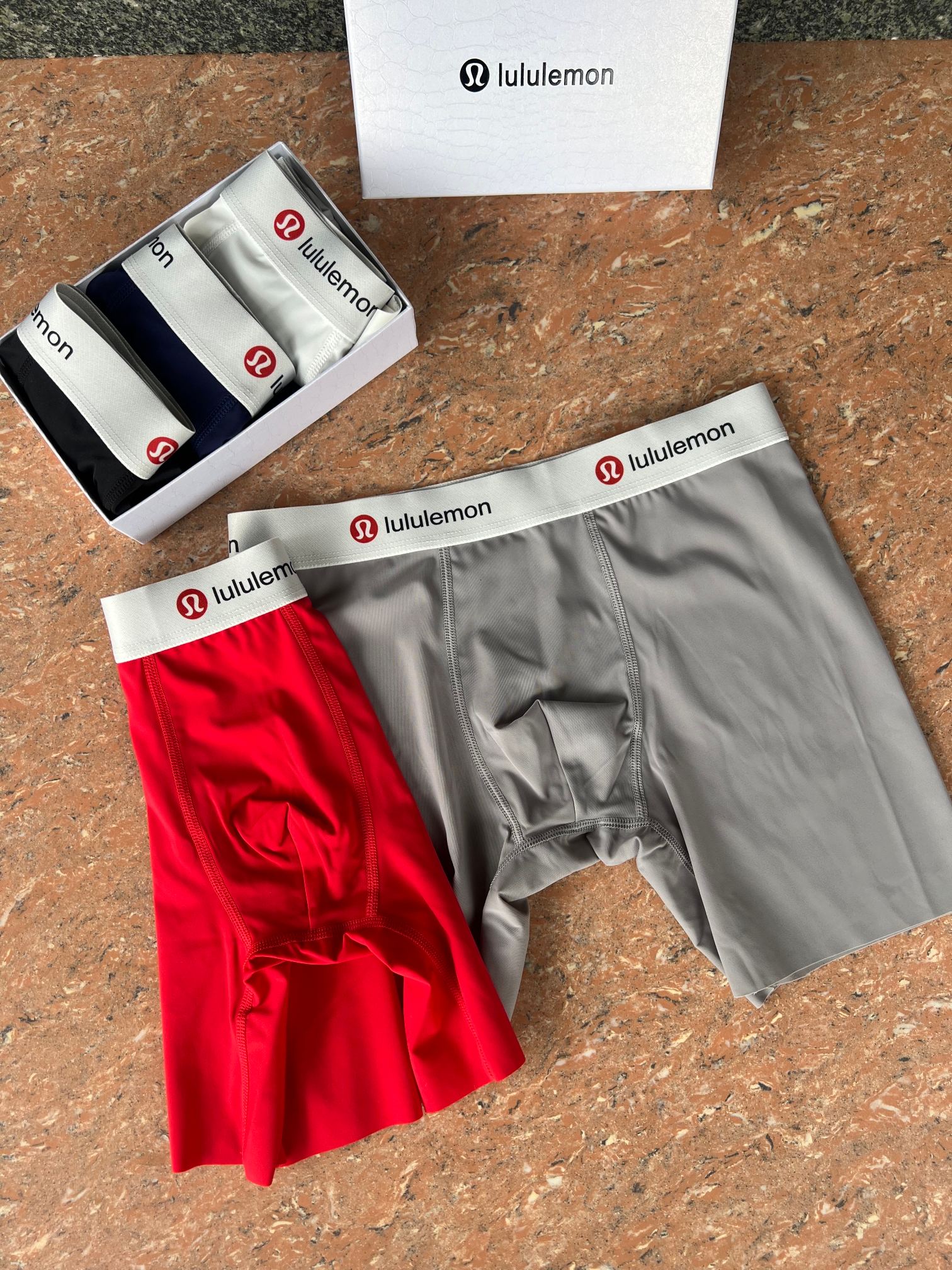 新品长款！lululemon露露！原单品质！精品盒装男士内裤！外贸国外订单，高品质，真丝无痕切割工艺 科