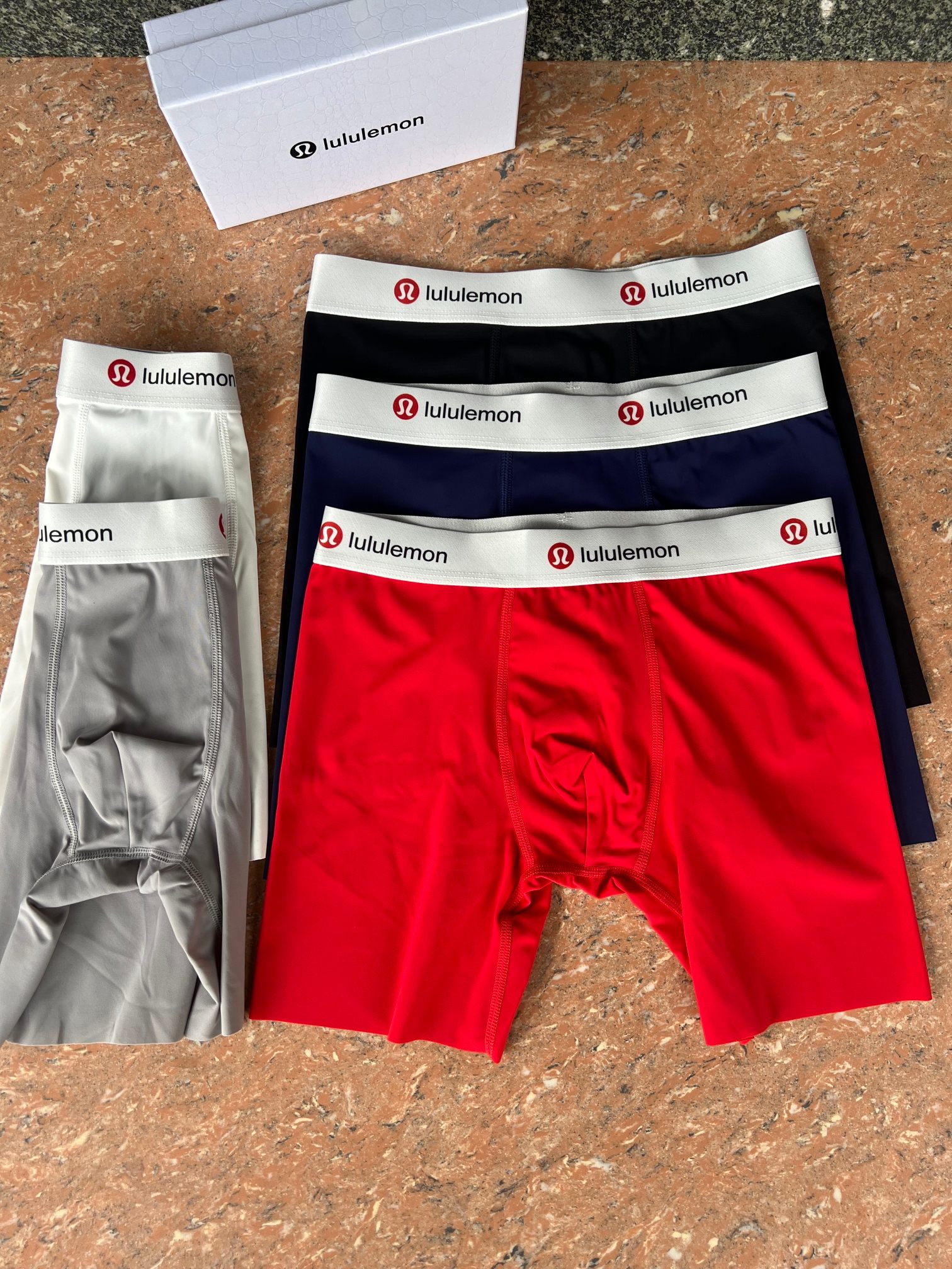 新品长款！lululemon露露！原单品质！精品盒装男士内裤！外贸国外订单，高品质，真丝无痕切割工艺 科