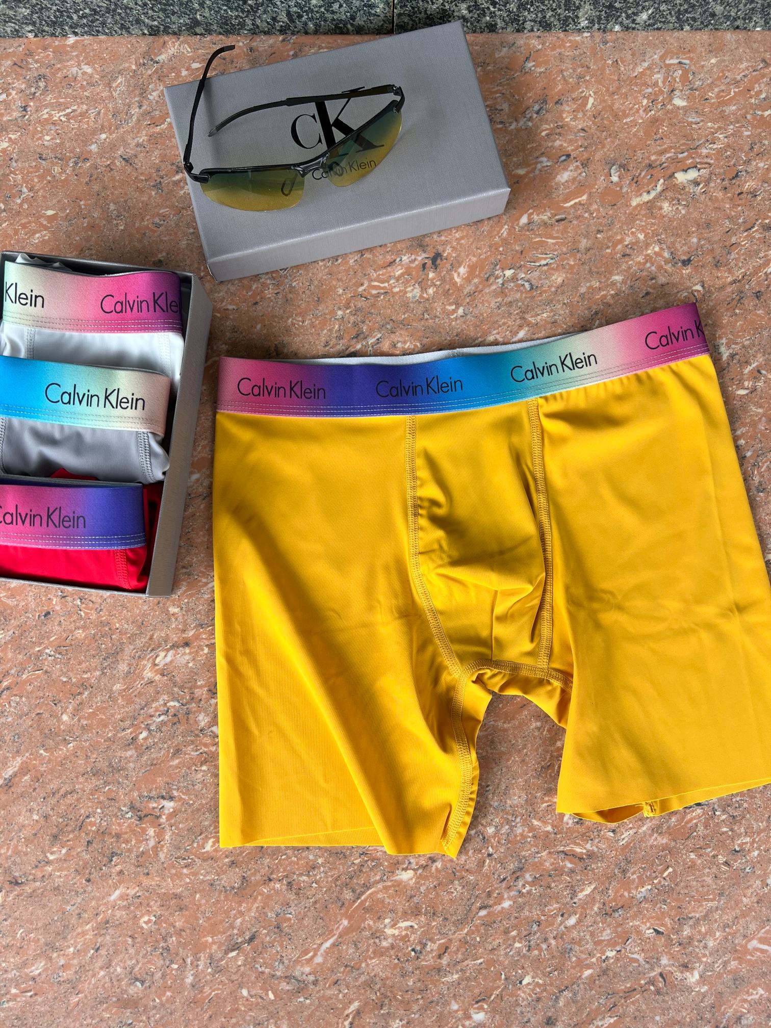 新品长款！Calvin Klein！原单品质！精品盒装男士内裤！外贸国外订单，高品质，真丝无痕切割工艺 
