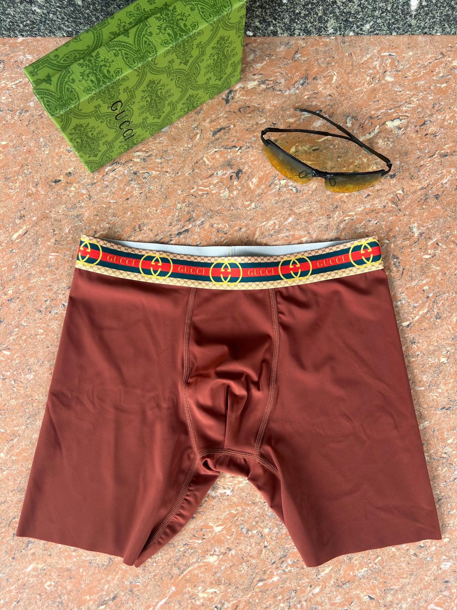 新品长款！古奇 Gucci！原单品质！精品盒装男士内裤！外贸国外订单，高品质，真丝无痕切割工艺 科学配比
