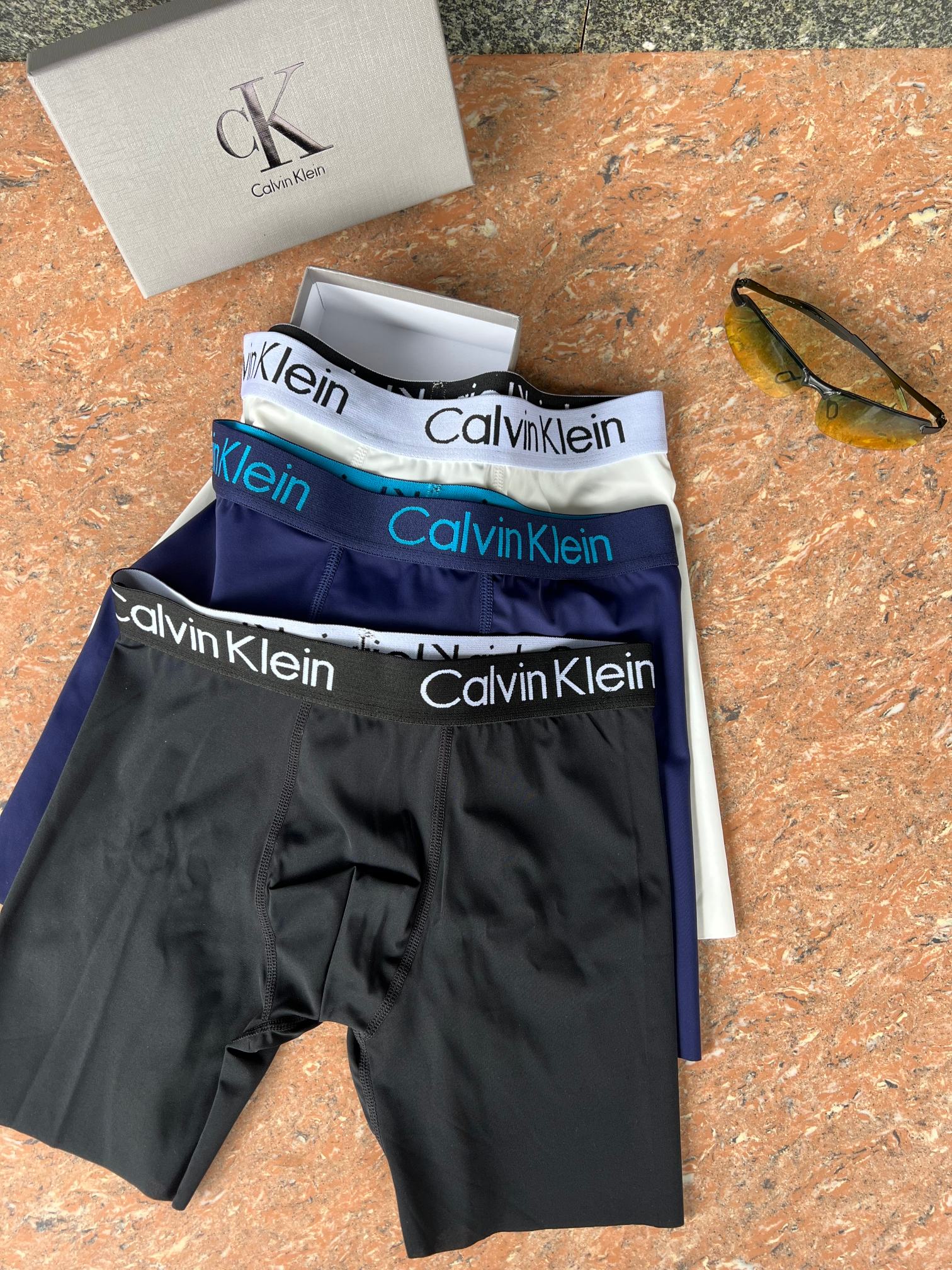 新品长款！Calvin Klein！原单品质！精品盒装男士内裤！外贸国外订单，高品质，真丝无痕切割工艺 