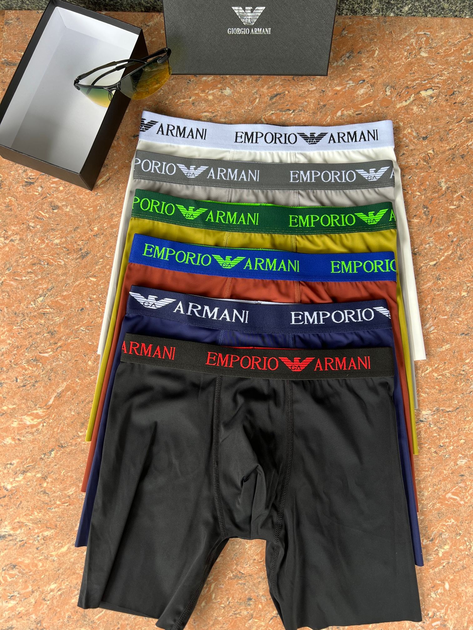 新品长款！armani 阿玛尼！原单品质！精品盒装男士内裤！外贸国外订单，高品质，真丝无痕切割工艺 科学
