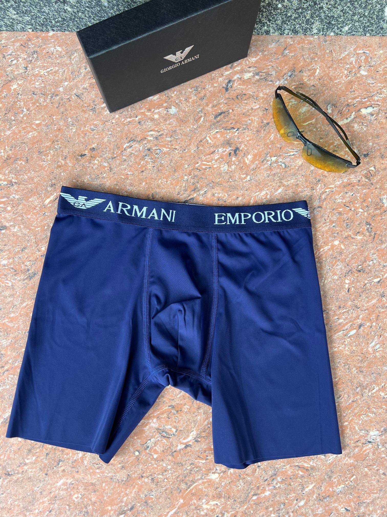 新品长款！armani 阿玛尼！原单品质！精品盒装男士内裤！外贸国外订单，高品质，真丝无痕切割工艺 科学