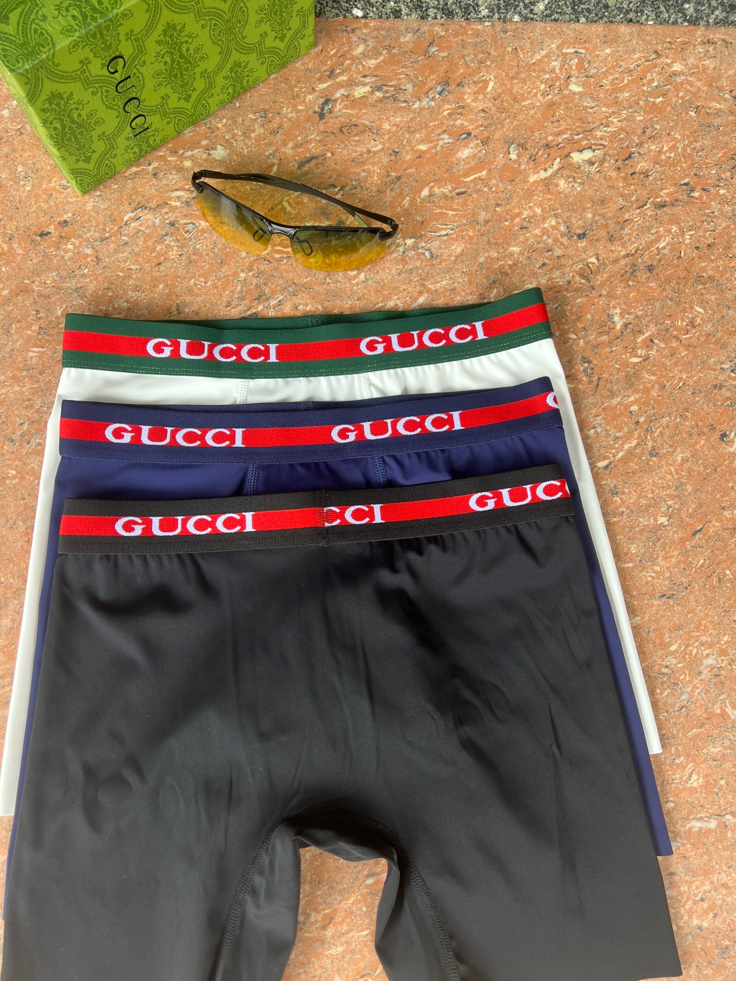 新品长款！GUCCi 古奇！原单品质！精品盒装男士内裤！外贸国外订单，高品质，真丝无痕切割工艺 科学配比