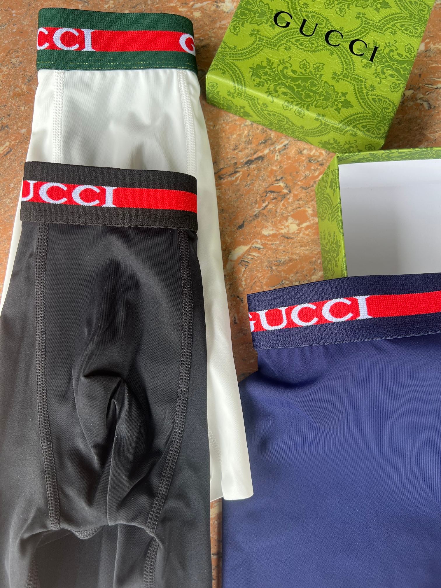 新品长款！GUCCi 古奇！原单品质！精品盒装男士内裤！外贸国外订单，高品质，真丝无痕切割工艺 科学配比