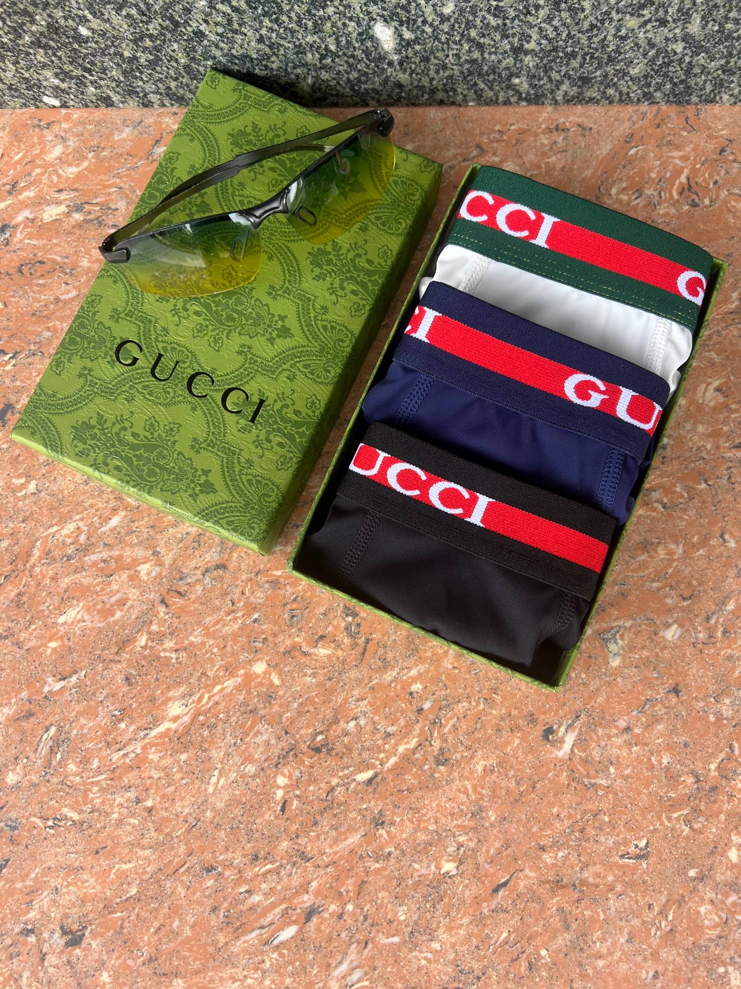 新品长款！GUCCi 古奇！原单品质！精品盒装男士内裤！外贸国外订单，高品质，真丝无痕切割工艺 科学配比