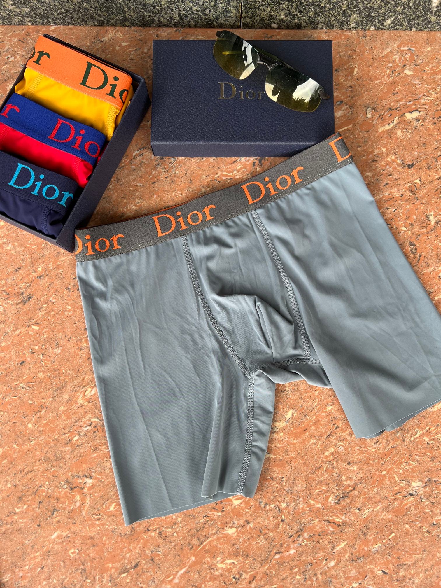 新品长款！迪奥 Dior！原单品质！精品盒装男士内裤！外贸国外订单，高品质，真丝无痕切割工艺 科学配比 