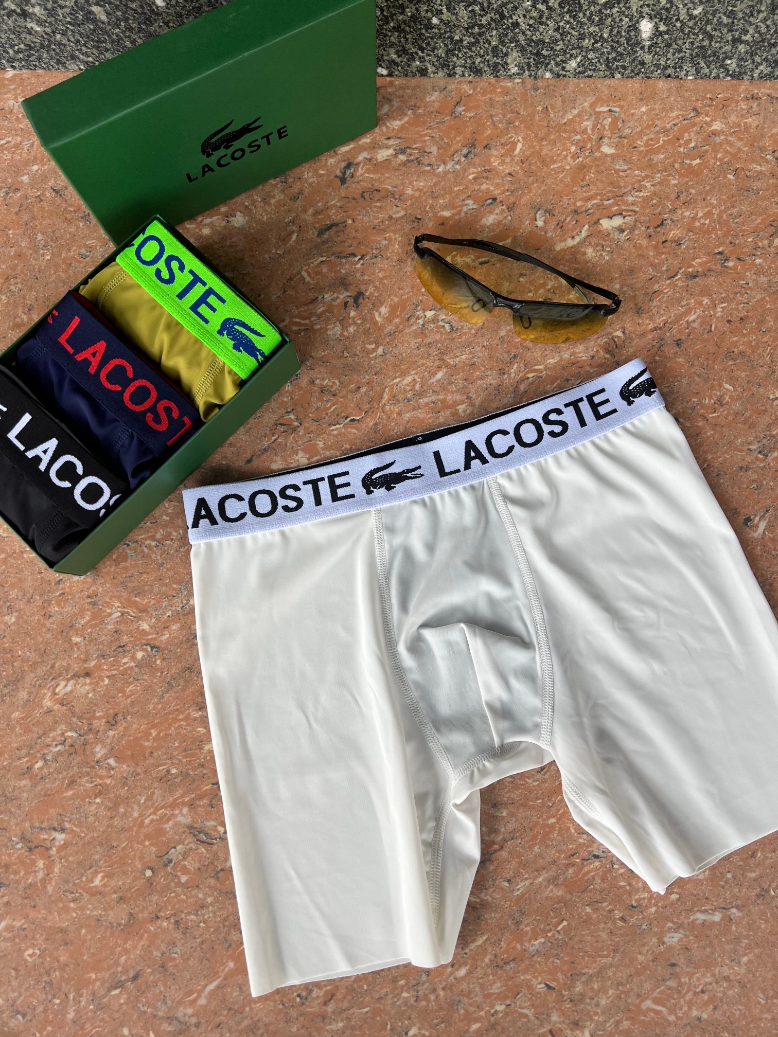 新品长款！鳄鱼 LACOSTE！原单品质！精品盒装男士内裤！外贸国外订单，高品质，真丝无痕切割工艺 科学