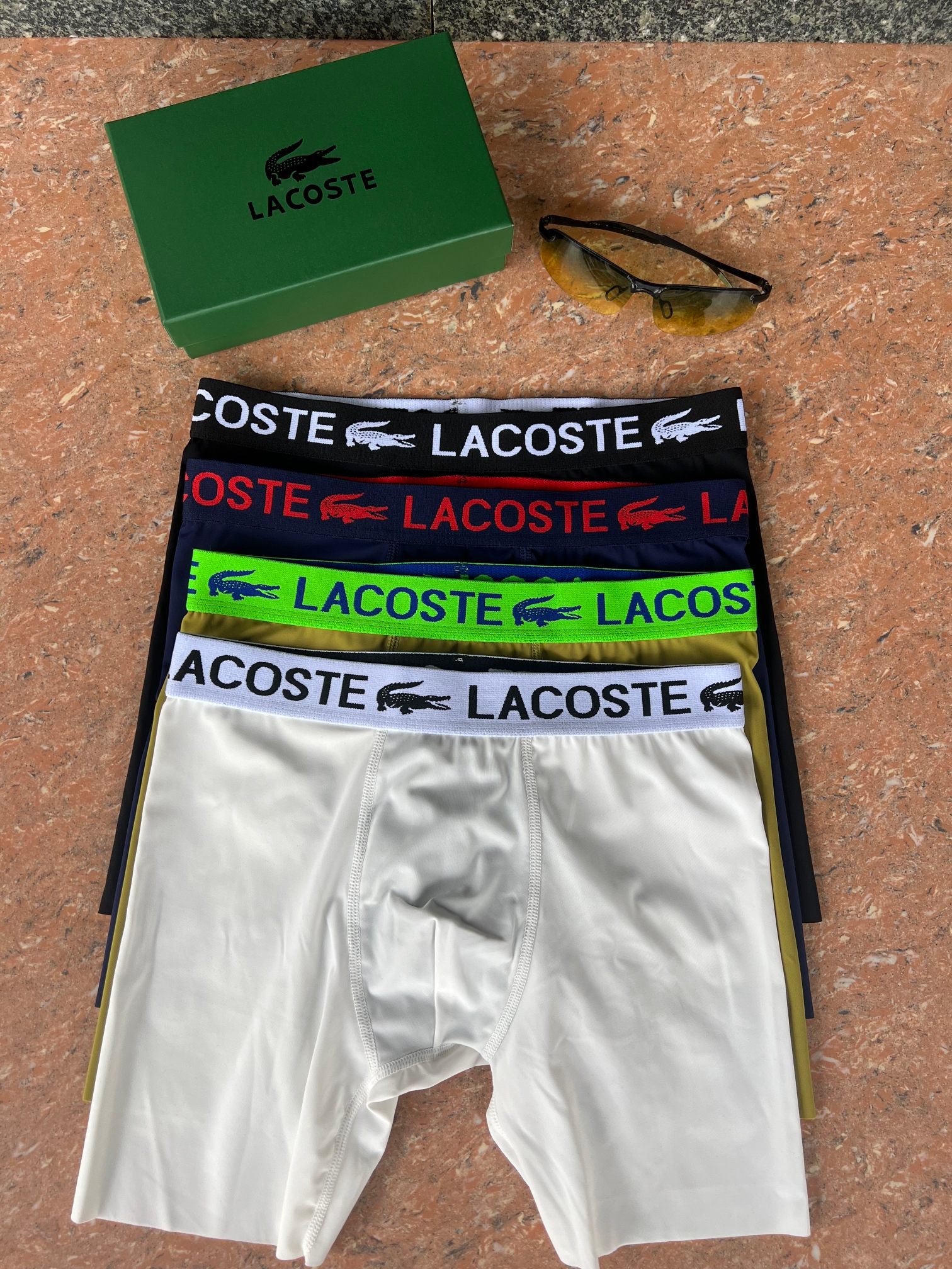 新品长款！鳄鱼 LACOSTE！原单品质！精品盒装男士内裤！外贸国外订单，高品质，真丝无痕切割工艺 科学