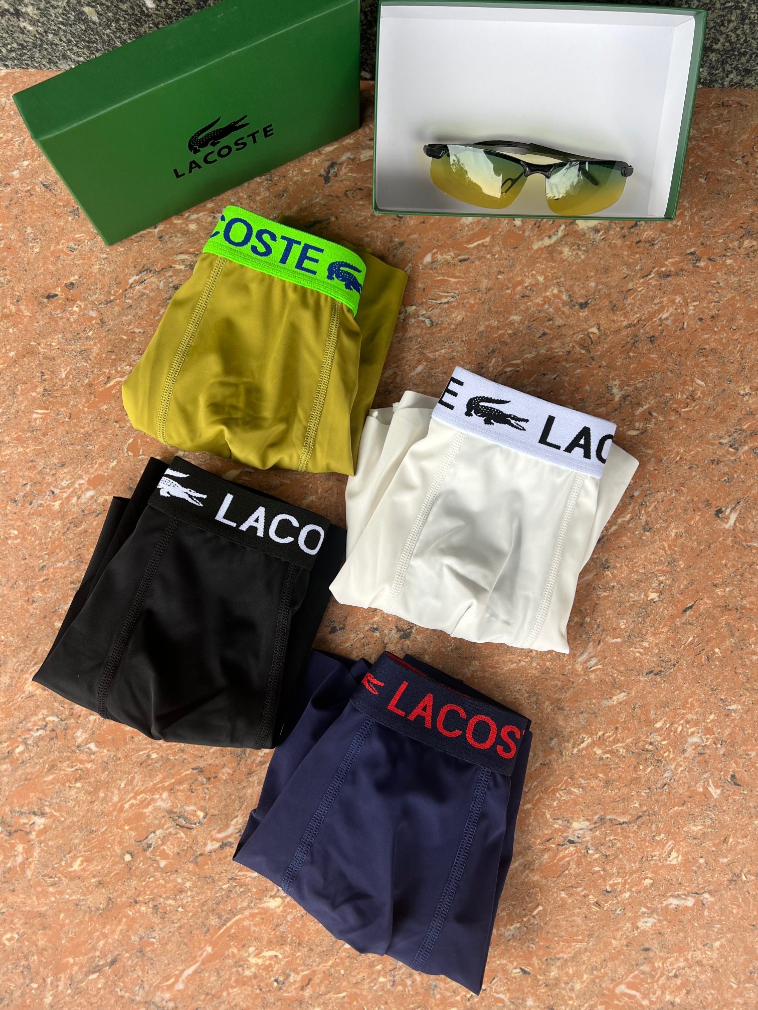 新品长款！鳄鱼 LACOSTE！原单品质！精品盒装男士内裤！外贸国外订单，高品质，真丝无痕切割工艺 科学