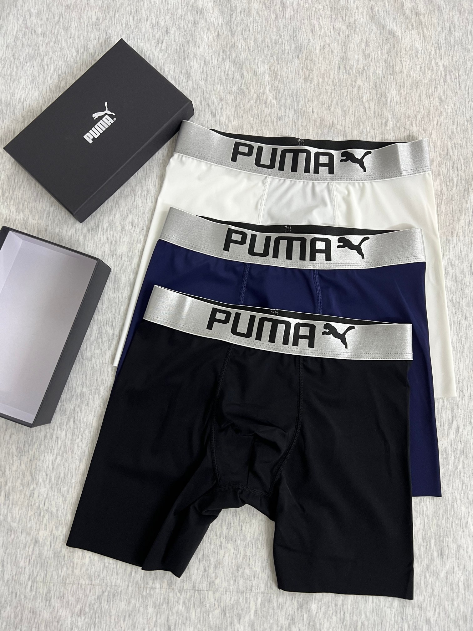 新品长款！PUMA彪马！原单品质！精品盒装男士内裤！外贸国外订单，高品质，真丝无痕切割工艺 科学配比 丝