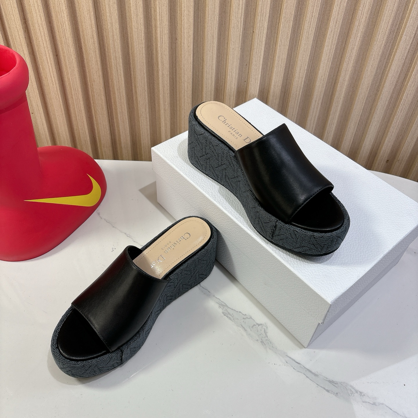 Dior Attitude Wedge Sandals - CD Logo, Open Toe, Platform Slides 9 i1744739995294 7970 0 7