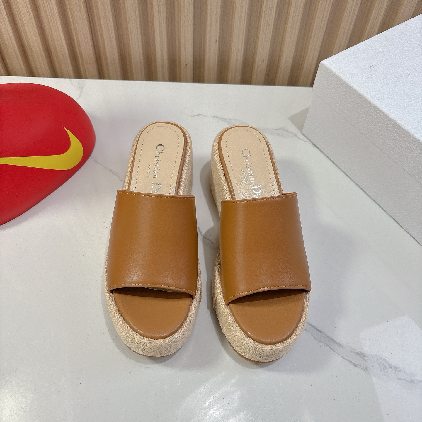 Dior Attitude Wedge Sandals - Leather Espadrille Slides for Women 4 i1744740071502 4419 0 1