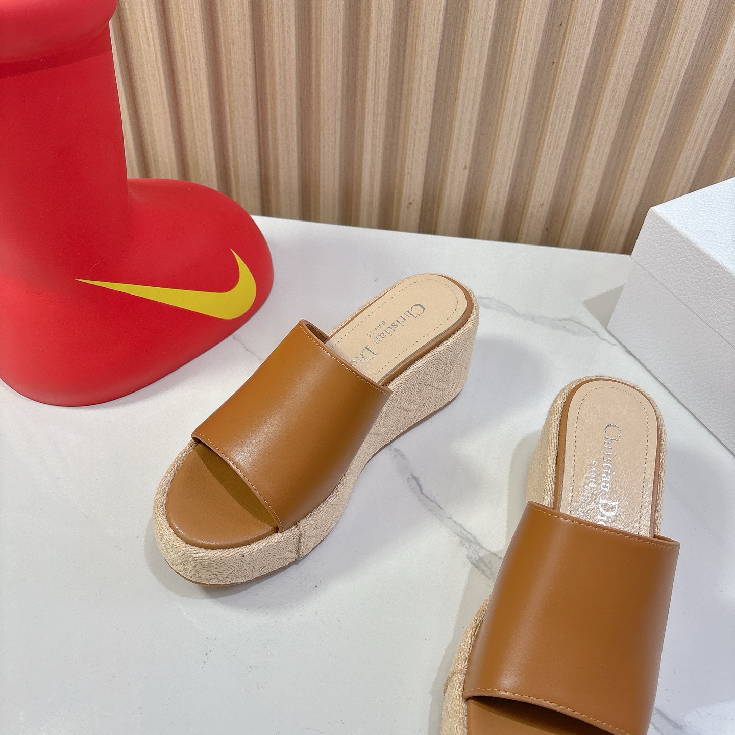Dior Attitude Wedge Sandals - Leather Espadrille Slides for Women 3 i1744740071527 2669 0 0