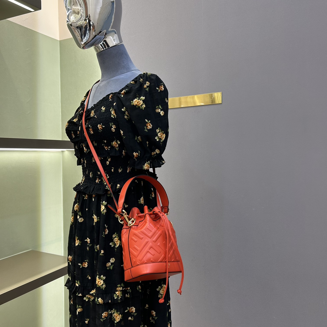 Fendi Icon Small Mon Tresor Bucket Bag in Sheepskin