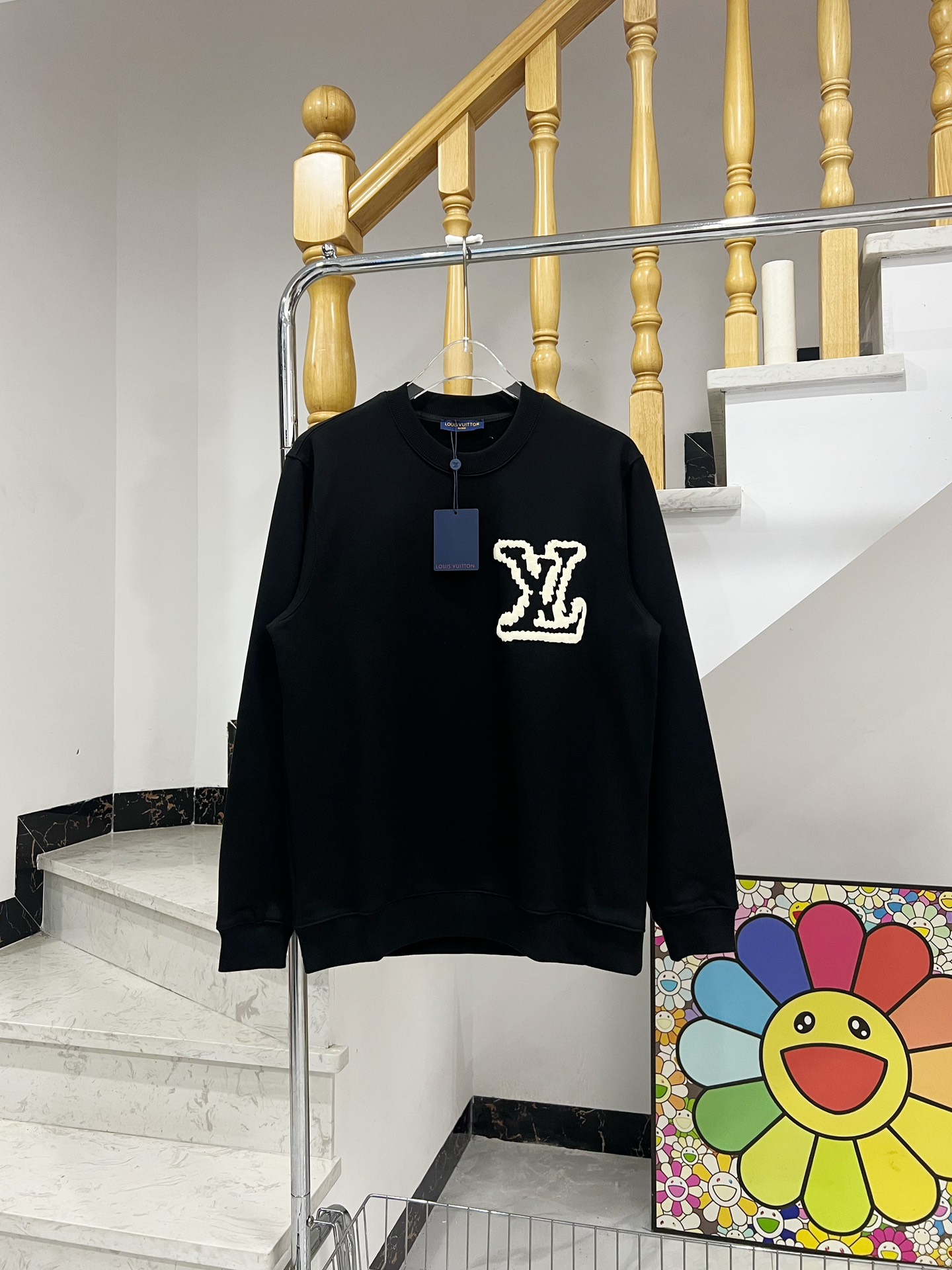 Louis Vuitton Clothing Sweatshirts Black Printing Unisex Cotton