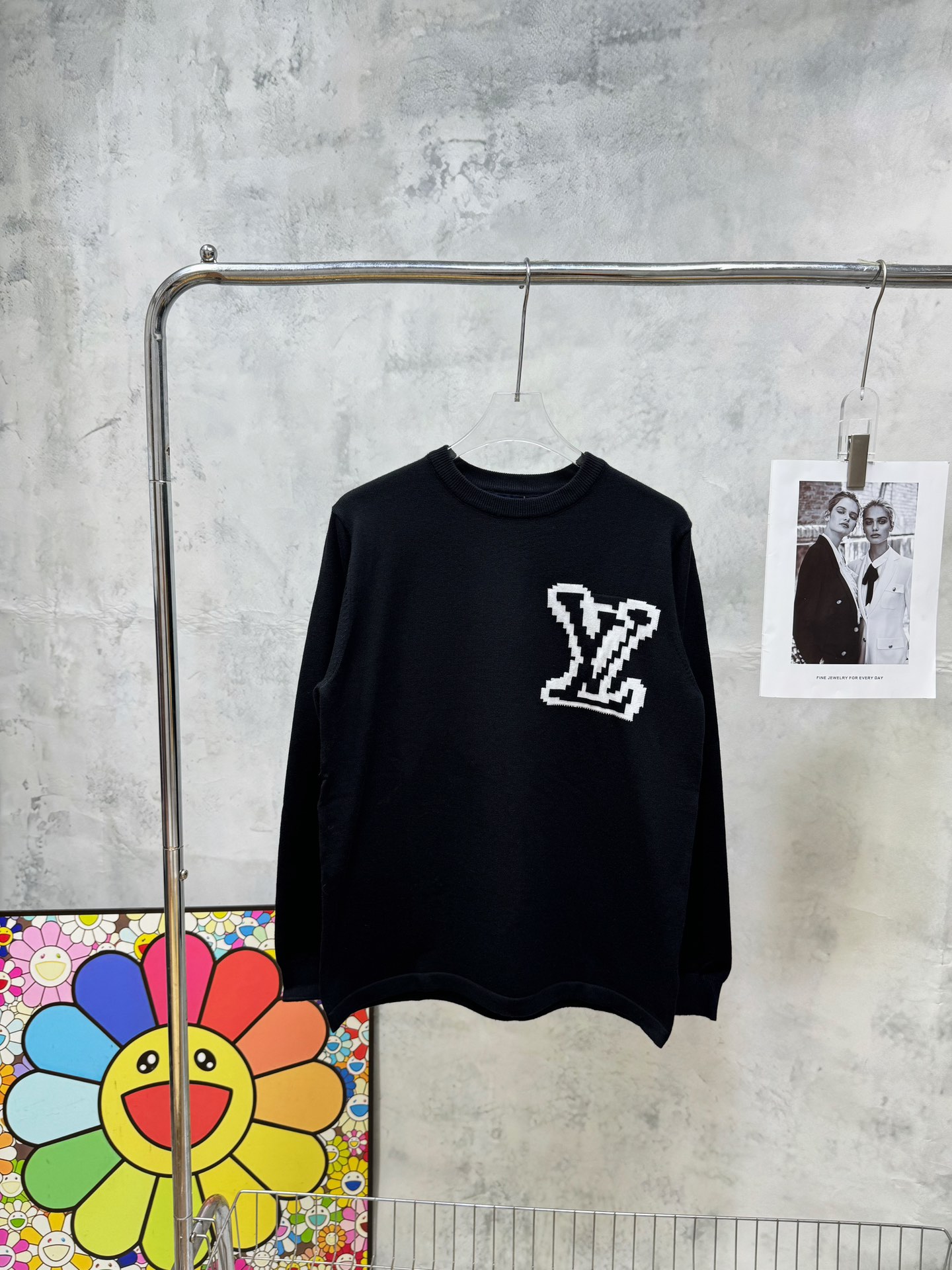 En gros bon marché
 Louis Vuitton Vêtements Sweatshirts Noir Tissé Cachemire Tricot