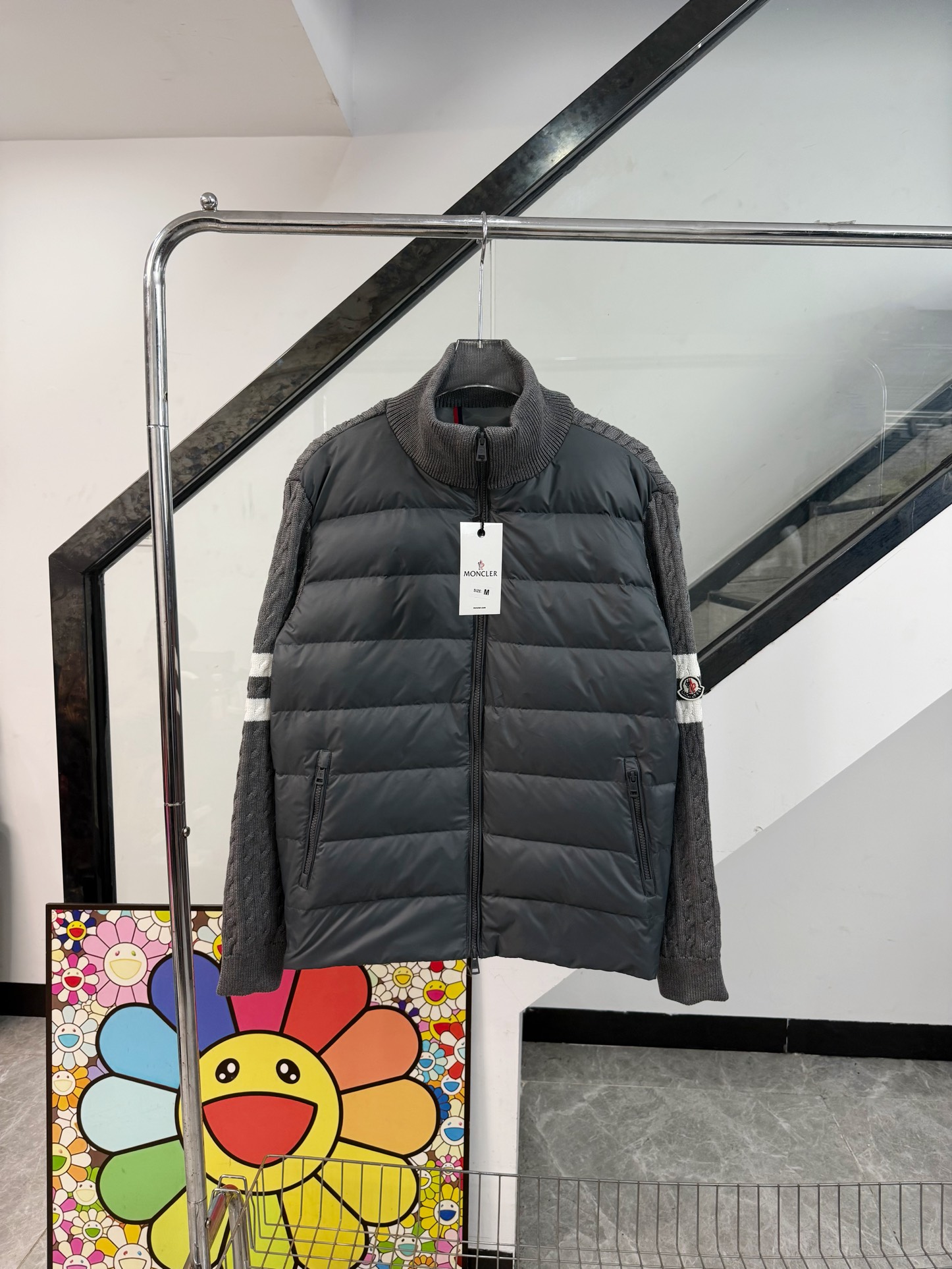 Moncler AAAAA
 Clothing Down Jacket Replica AAA+ Designer
 Black Grey White Sewing Cotton Down Knitting Polyester Duck Wool