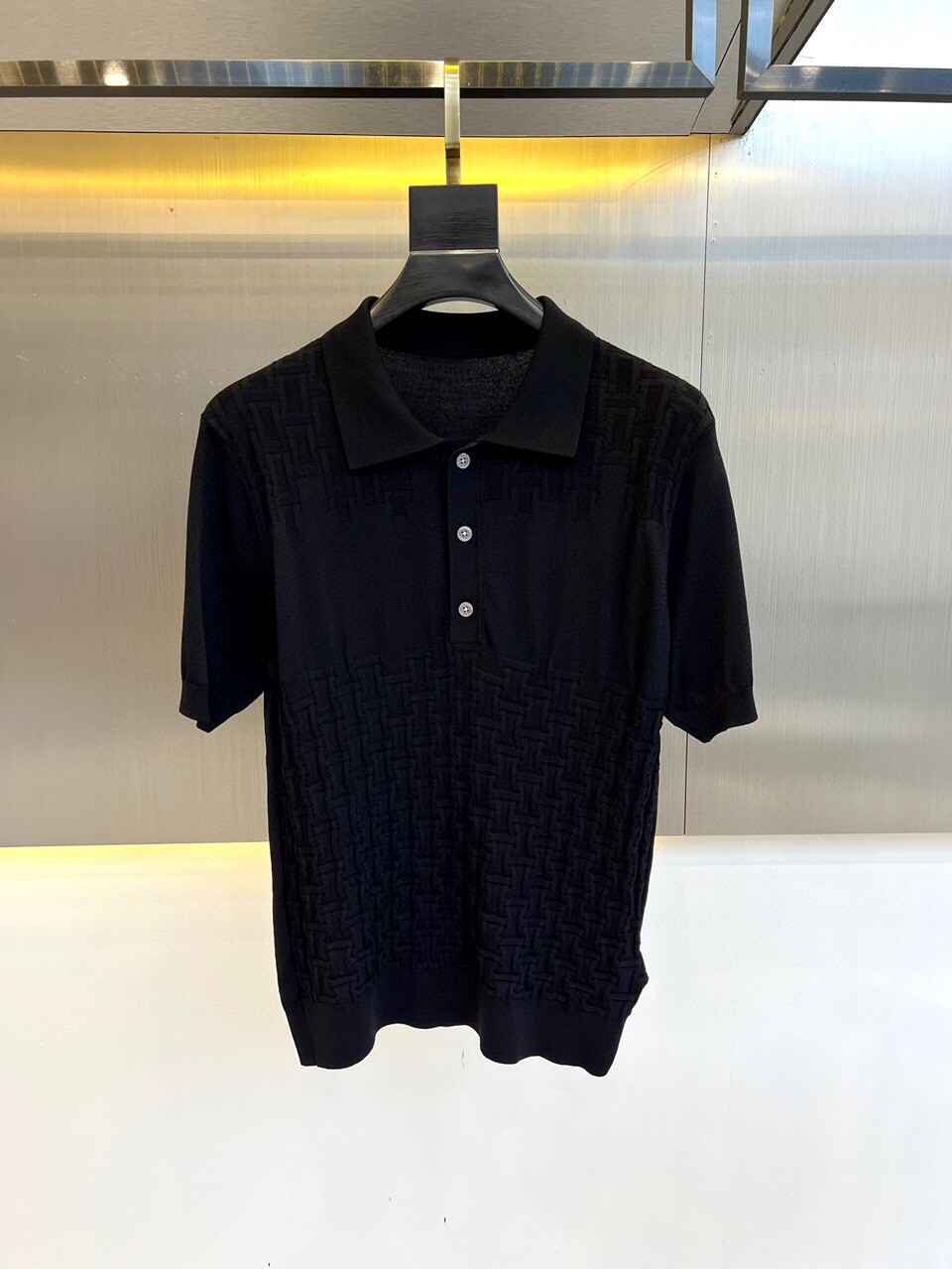 Hermes Clothing Polo Men Knitting Polyester Summer Collection Fashion Casual