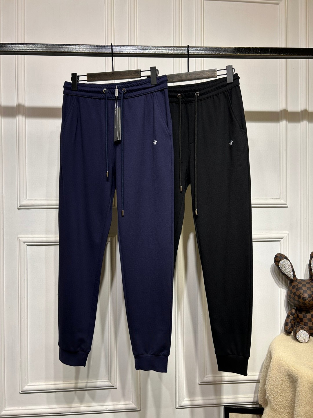 Dior AAA
 Clothing Pants & Trousers Black Blue Cotton Fashion Casual