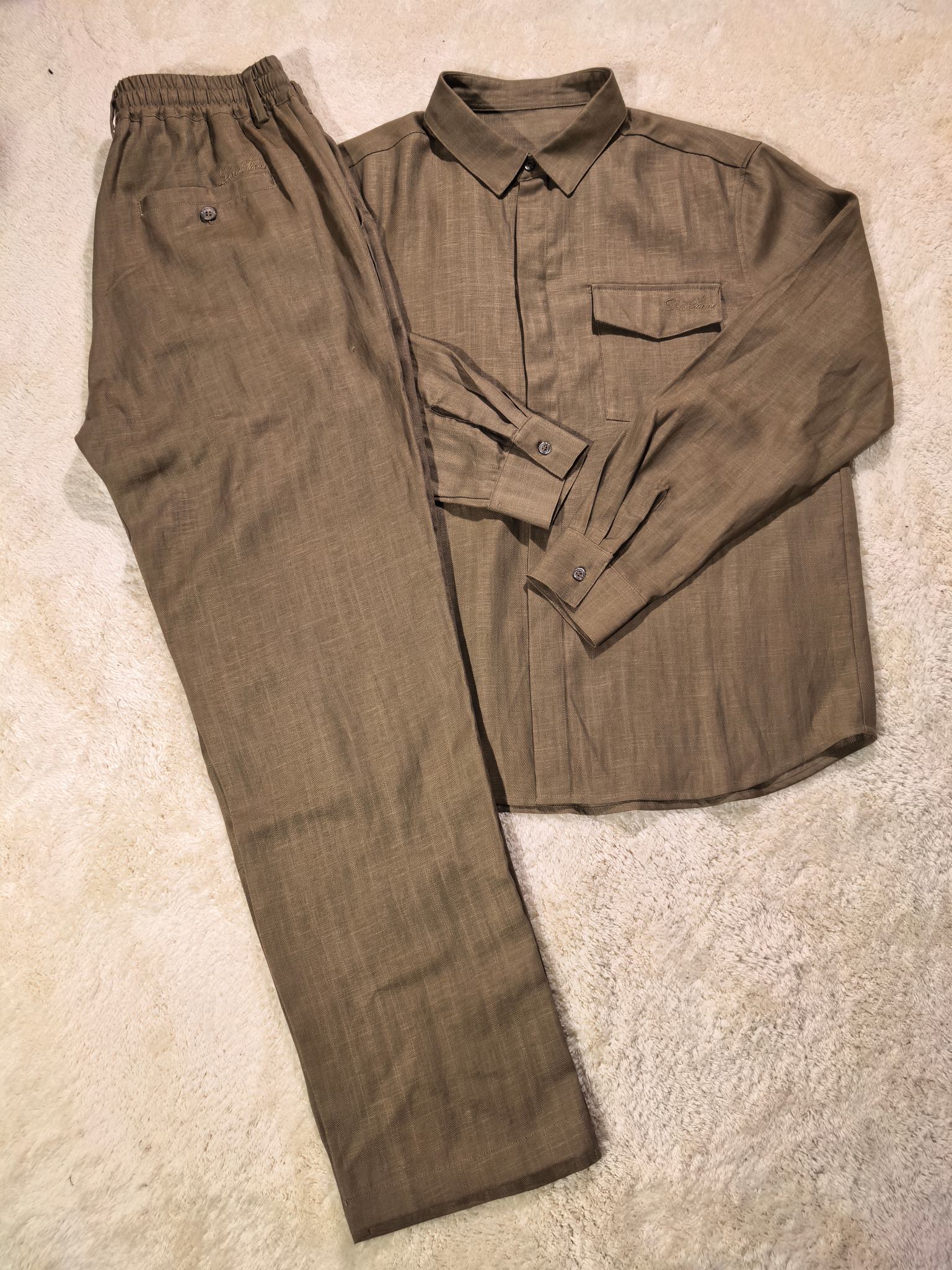 新品天丝麻料套装4色  Loro Piana（诺悠翩雅）一套/套2026高端品质专柜，贸易公司渠道稀出，