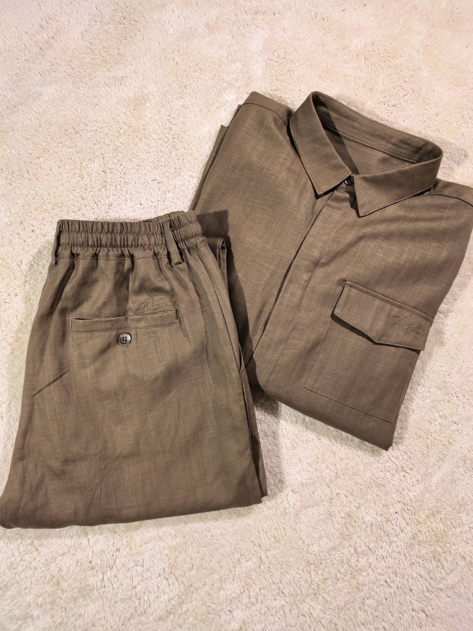 新品天丝麻料套装4色  Loro Piana（诺悠翩雅）一套/套2026高端品质专柜，贸易公司渠道稀出，