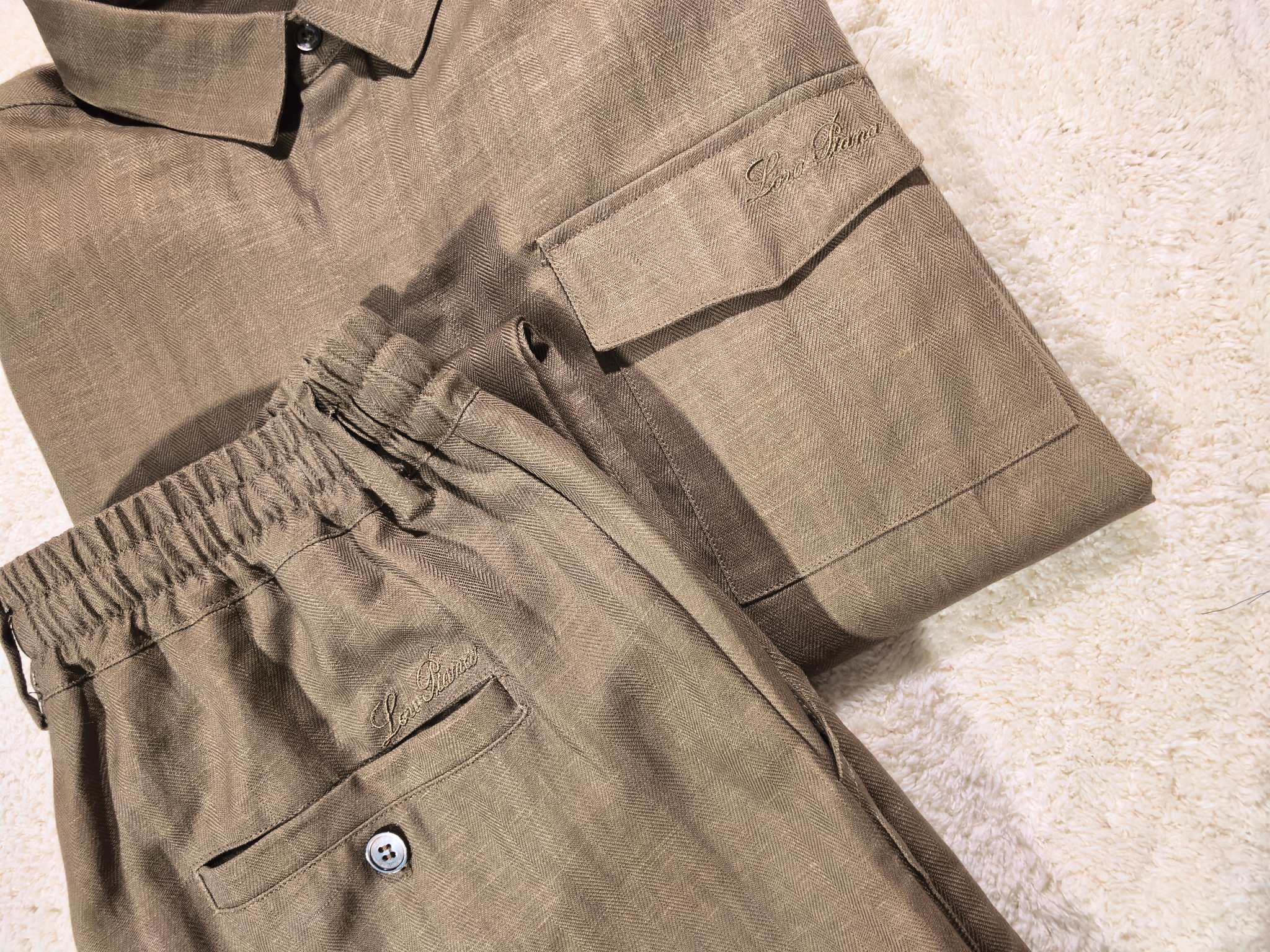 新品天丝麻料套装4色  Loro Piana（诺悠翩雅）一套/套2026高端品质专柜，贸易公司渠道稀出，