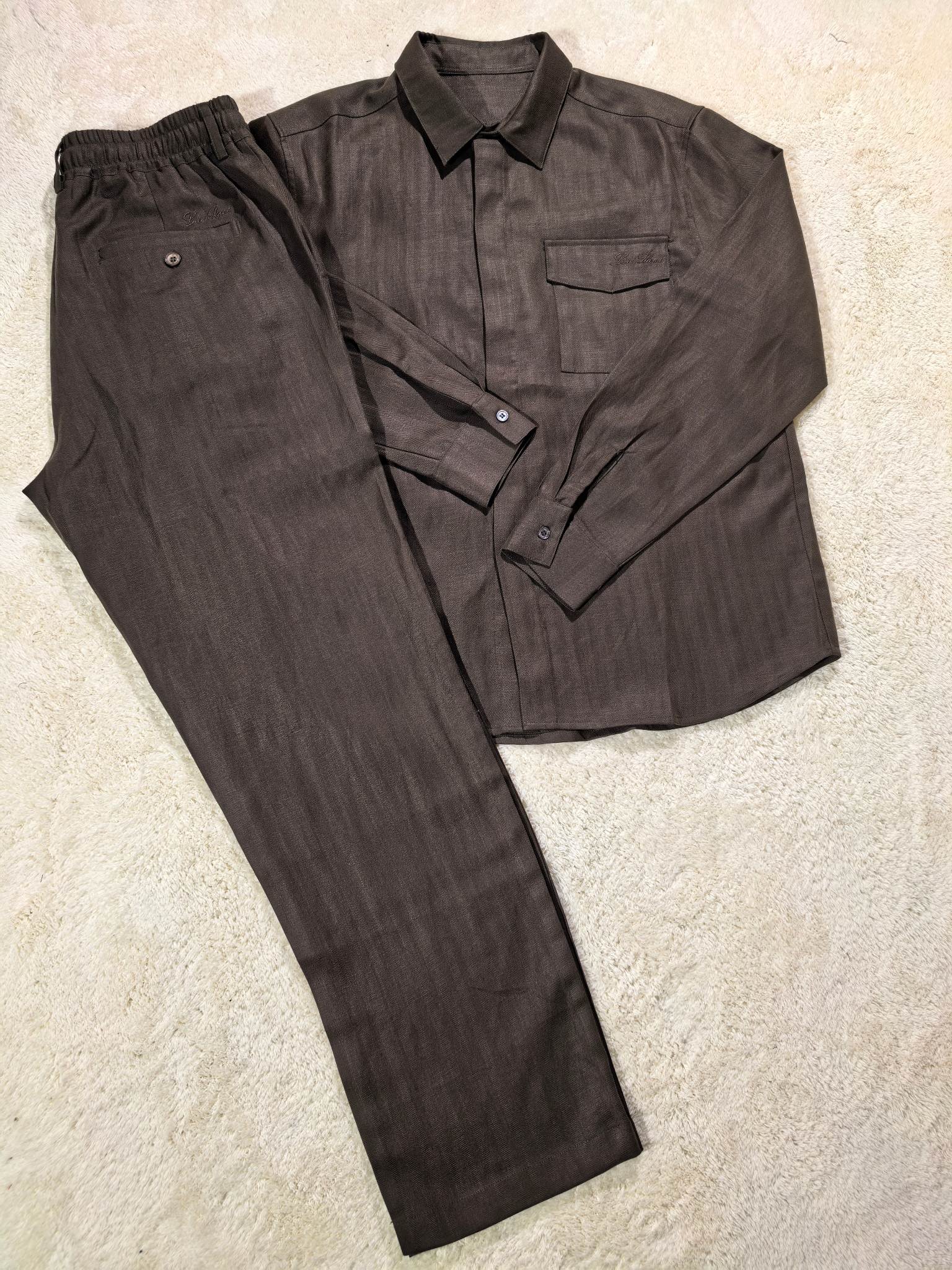 新品天丝麻料套装4色  Loro Piana（诺悠翩雅）一套/套2026高端品质专柜，贸易公司渠道稀出，