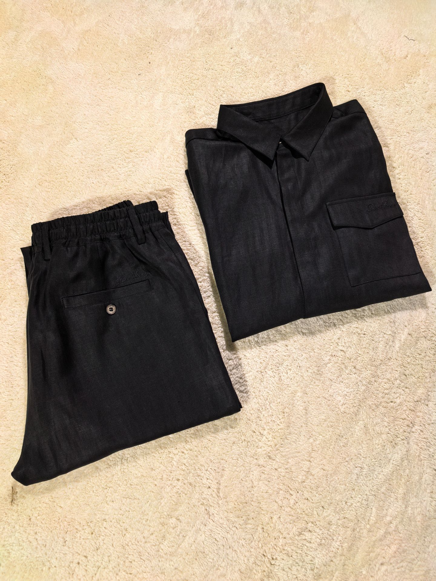 新品天丝麻料套装4色  Loro Piana（诺悠翩雅）一套/套2026高端品质专柜，贸易公司渠道稀出，